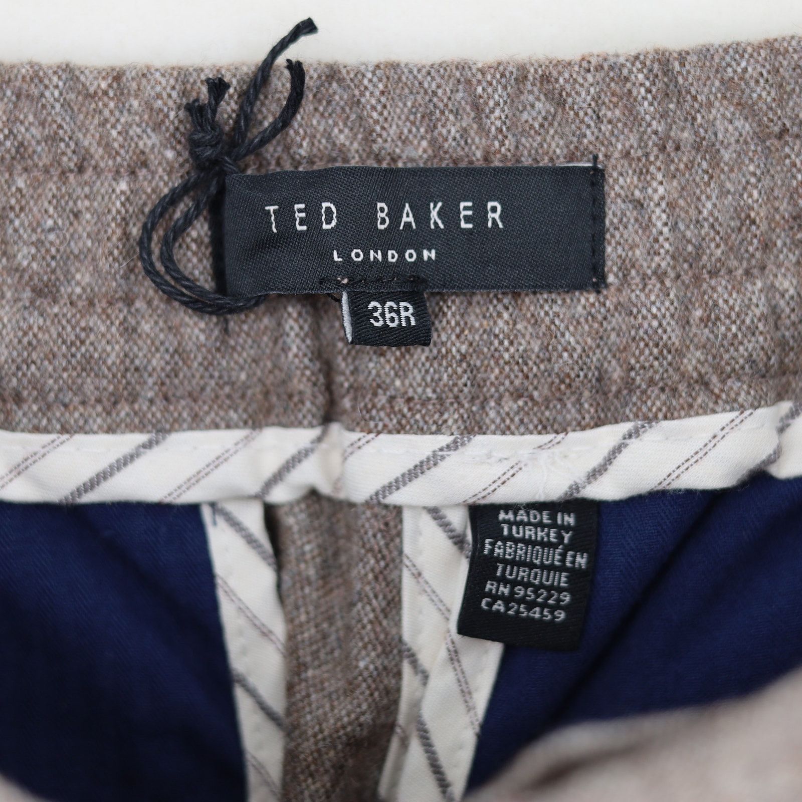Ted Baker Ted Baker Men's Tan Wool Shuttle Leyden Fit Trousers 36R Size US 36 / EU 52 - 5 Thumbnail