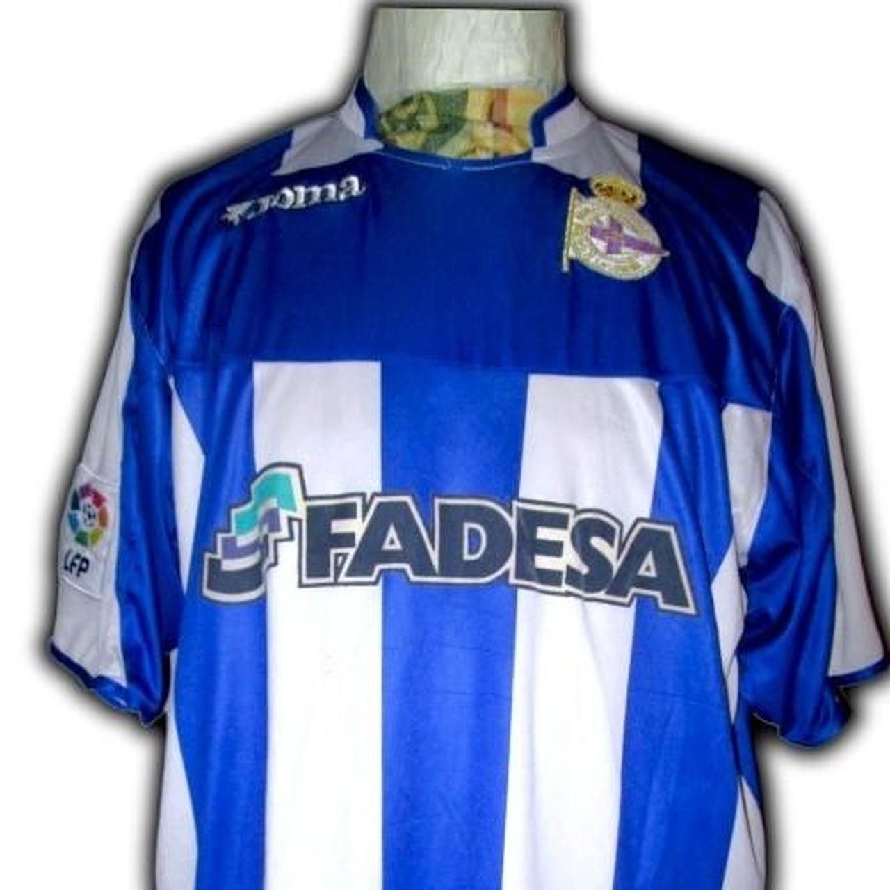 Joma Deportivo LA Coruna Spain 2003 2004 Home Shirt Jersey Size US L / EU 52-54 / 3 - 2 Thumbnail