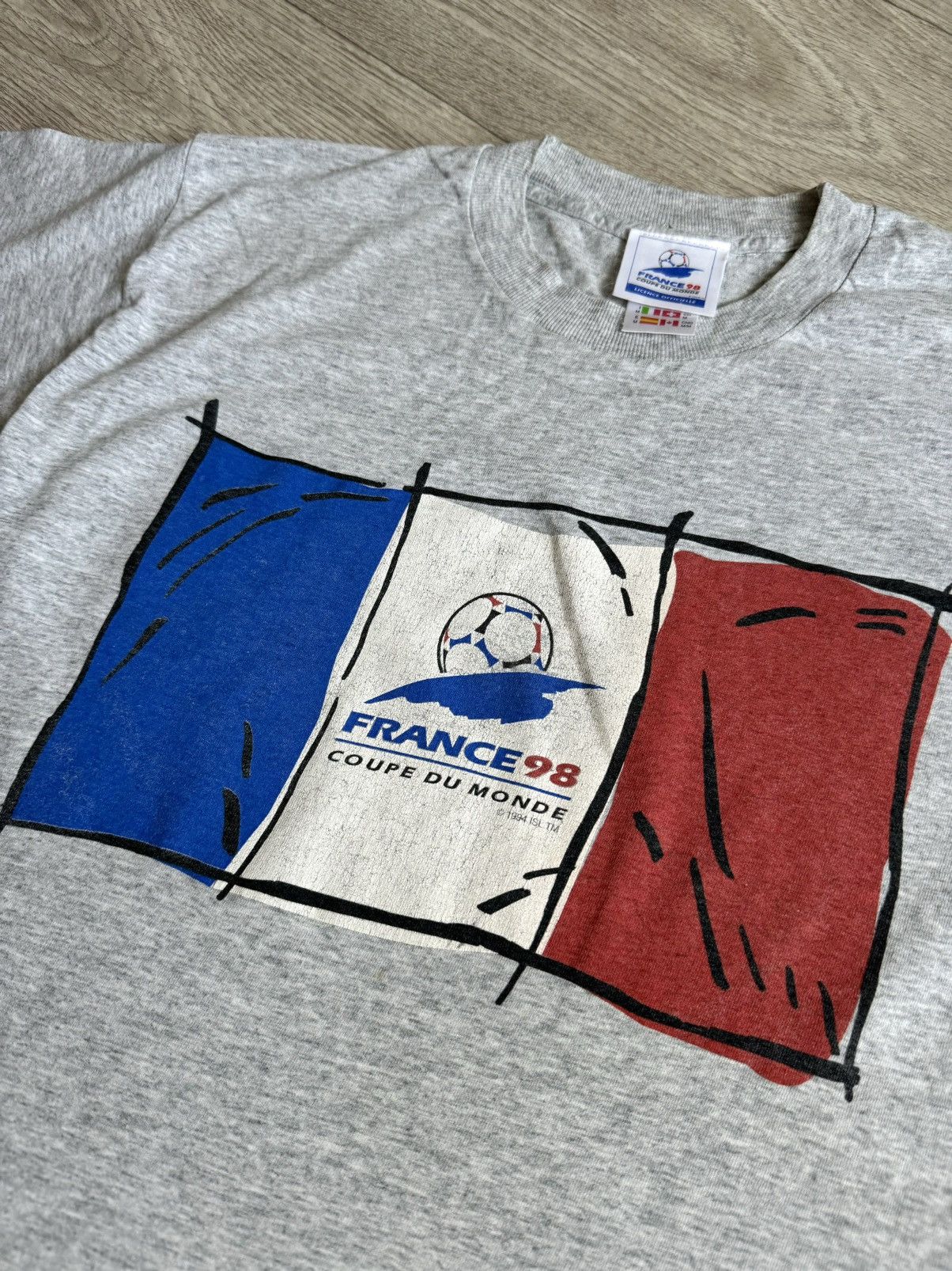 Vintage 🔷Vintage Erima France 1998 Coupe Du Monde T-shirt🔷 Size US M / EU 48-50 / 2 - 3 Thumbnail