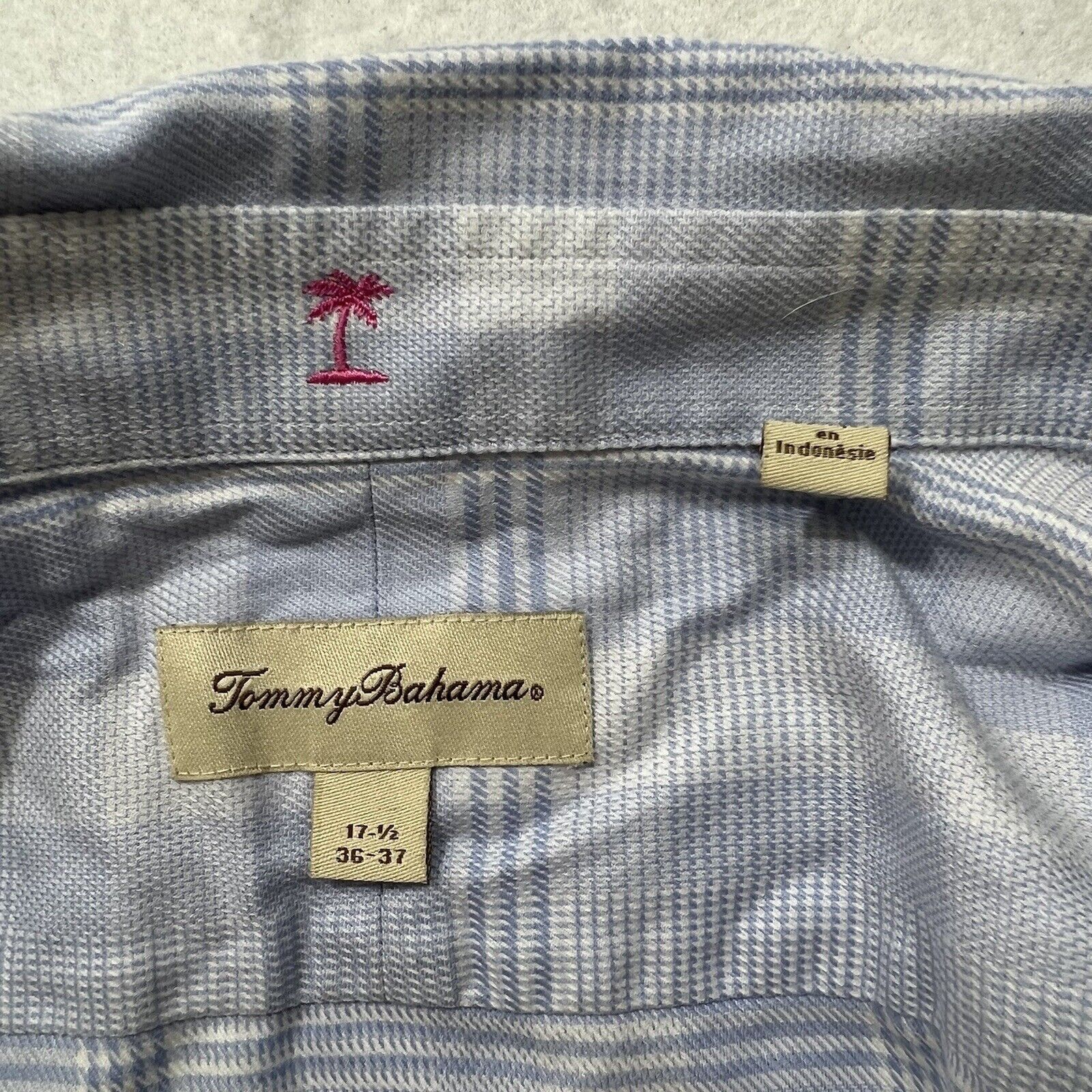 Tommy Bahama Tommy Bahama Blue & White Plaid Striped Button Down Shirt Size US XL / EU 56 / 4 - 3 Thumbnail