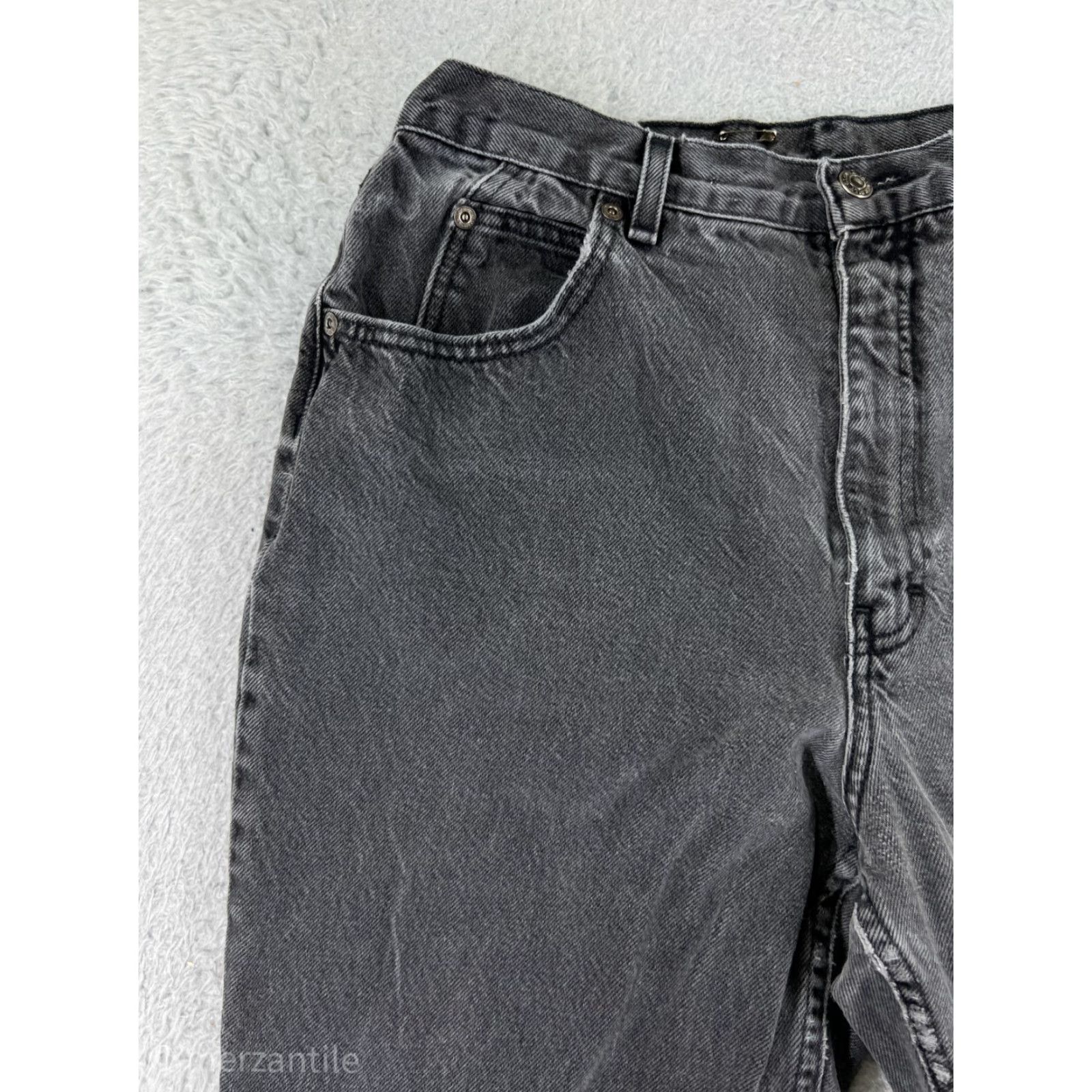 Gloria Vanderbilt VINTAGE Gloria Vanderbilt Women’s Jeans Black Denim 28W 28L High Rise Stretch Cotton Blend 5-Pocket Design Tapered 14 Regular Womens Jeans Size 36" / US 14 / IT 50 - 7 Thumbnail