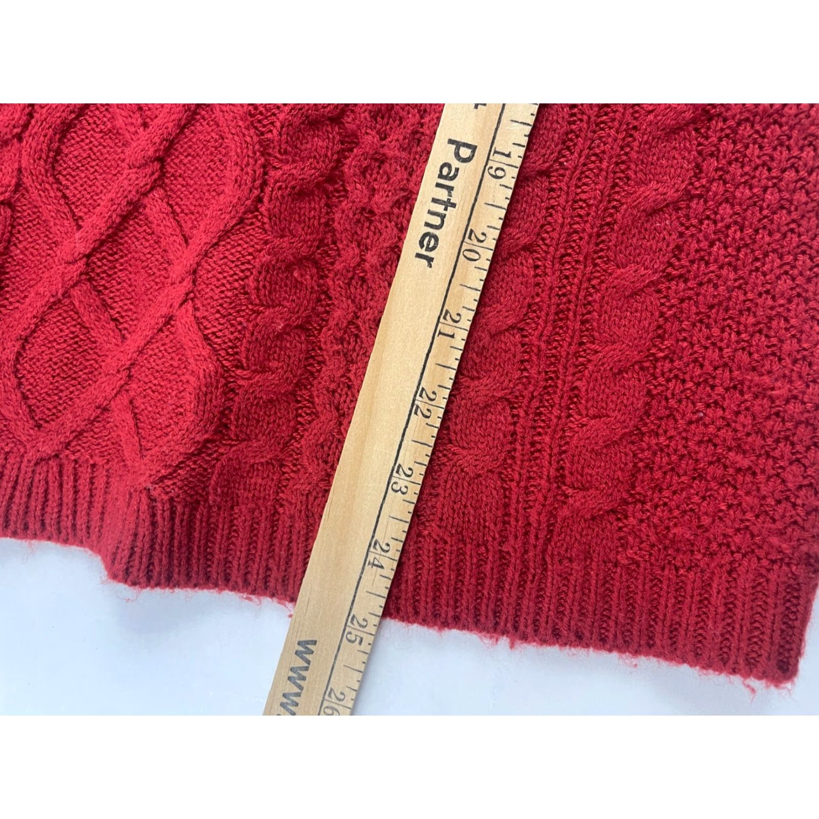 Croft & Barrow Croft & Barrow Sweater Women's Size Small Red Cable Knitted Pullover Boatneck Size S / US 4 / IT 40 - 7 Thumbnail