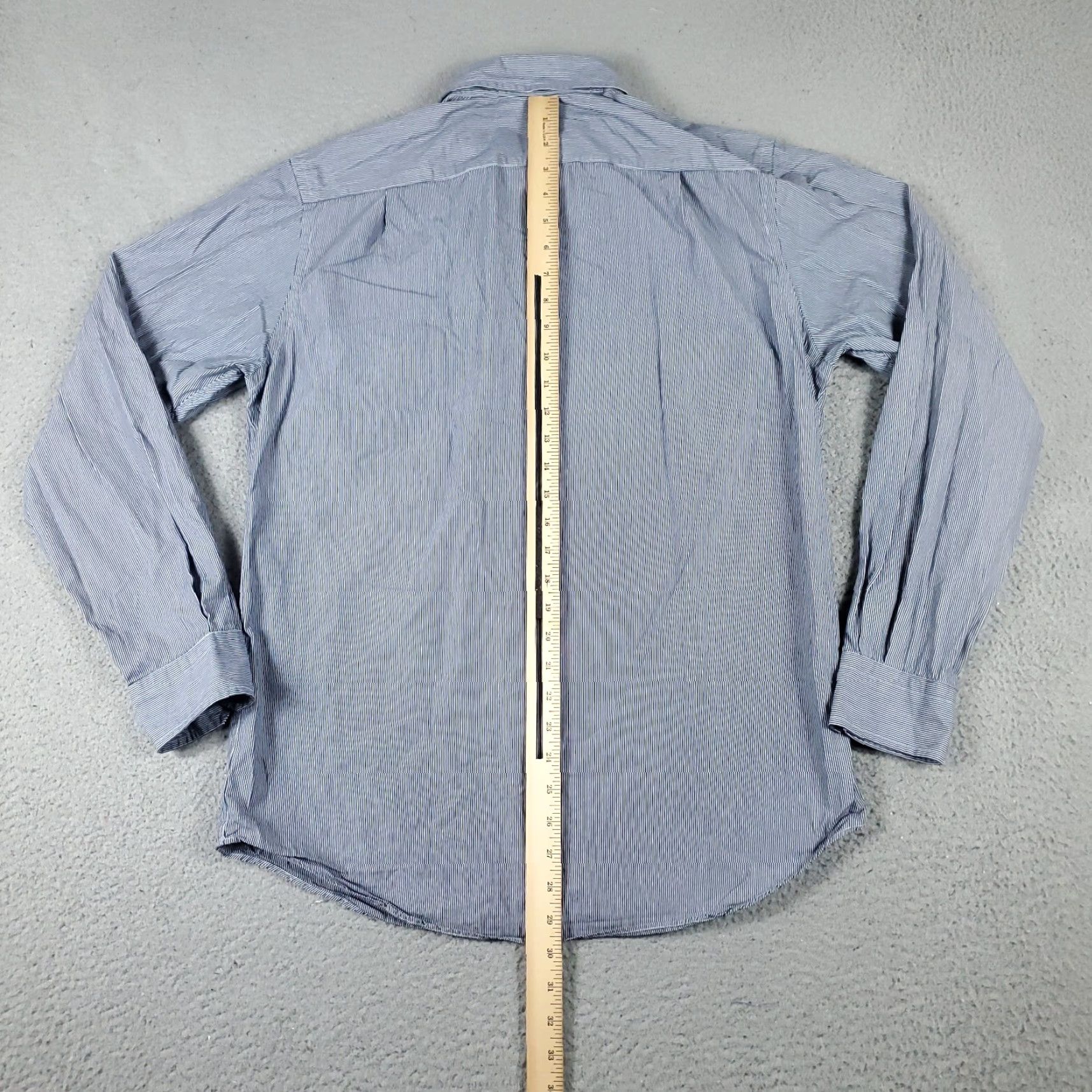 Nautica Nautica Casual Button-Up Shirt Mens Medium Blue White Striped Long Sleeve Size US M / EU 48-50 / 2 - 3 Thumbnail