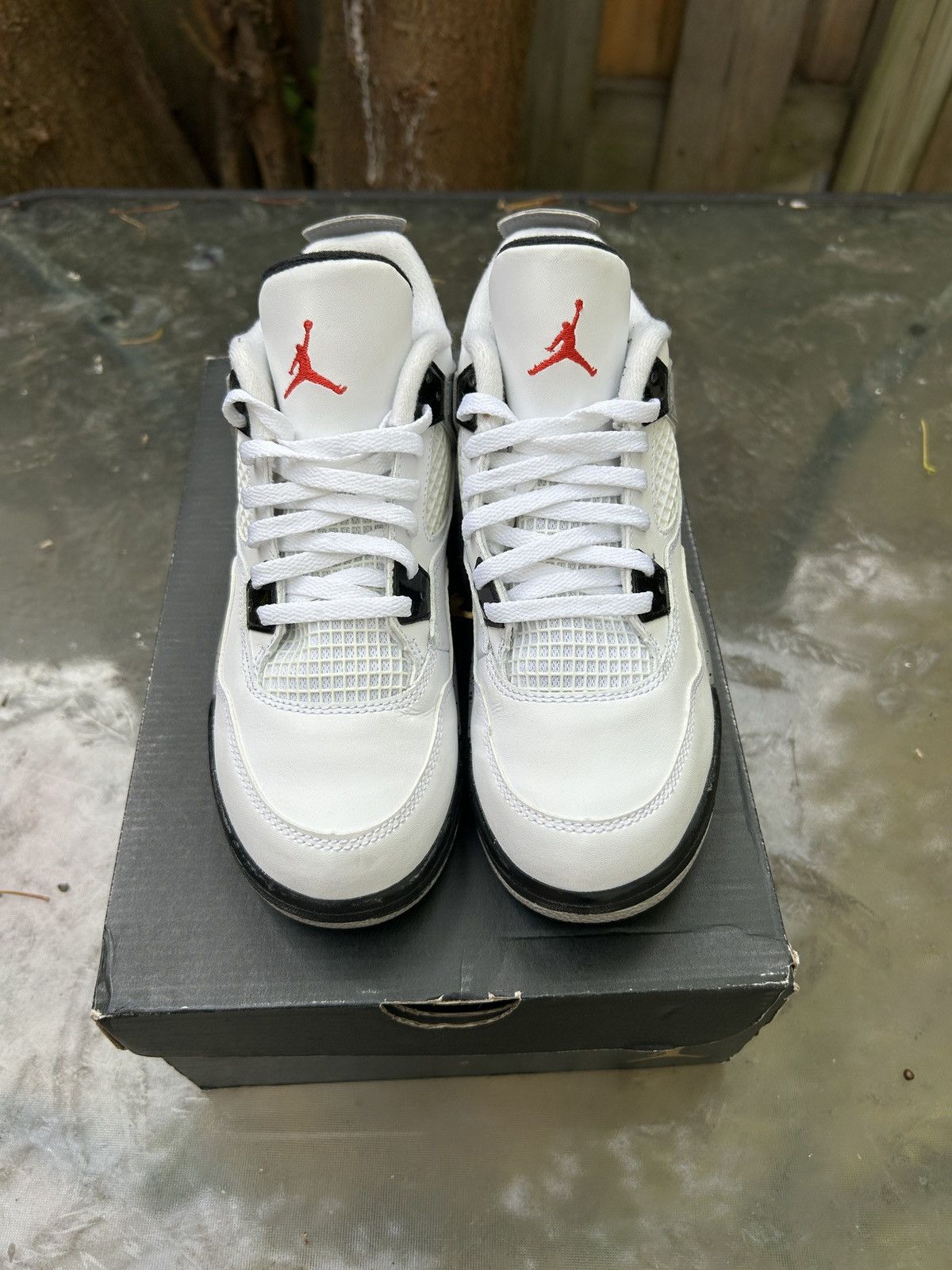 Jordan Brand Air Jordan 4 White Cement PS Size US 5 / IT 35 - 2 Thumbnail