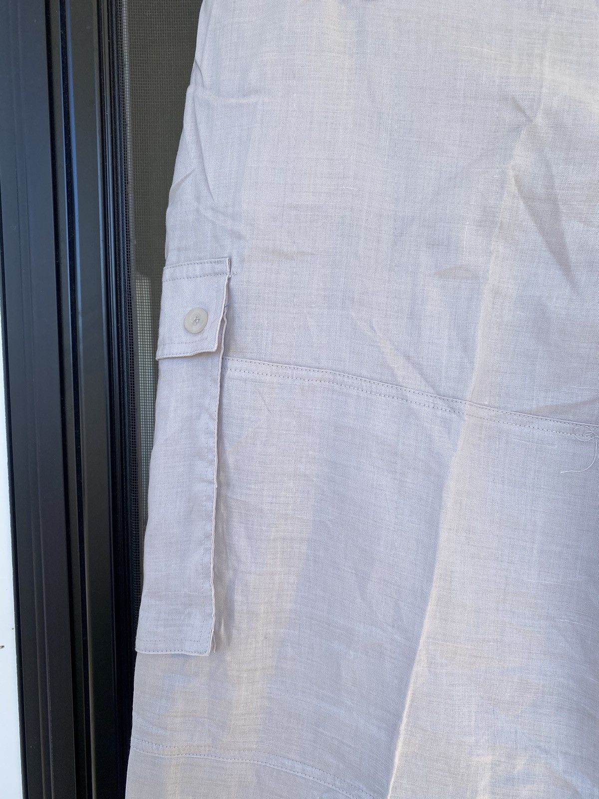 Other 100% Linen Empra Wide Leg Pockets Large Light Grey Pants Size 36" / US 14 / IT 50 - 9 Thumbnail