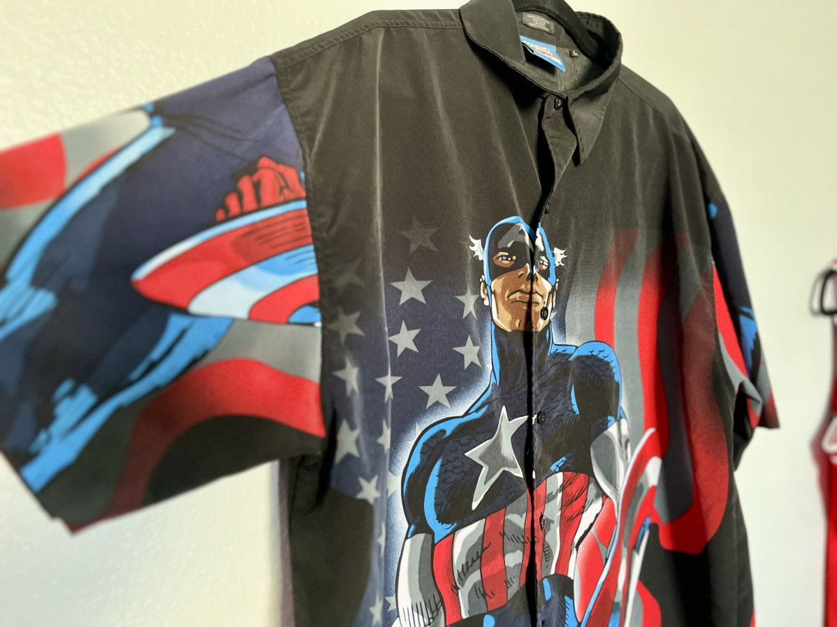 Marvel Comics 2002 Marvel Comics CAPTAIN AMERICA shirt, Black, Vintage Size US L / EU 52-54 / 3 - 8 Thumbnail