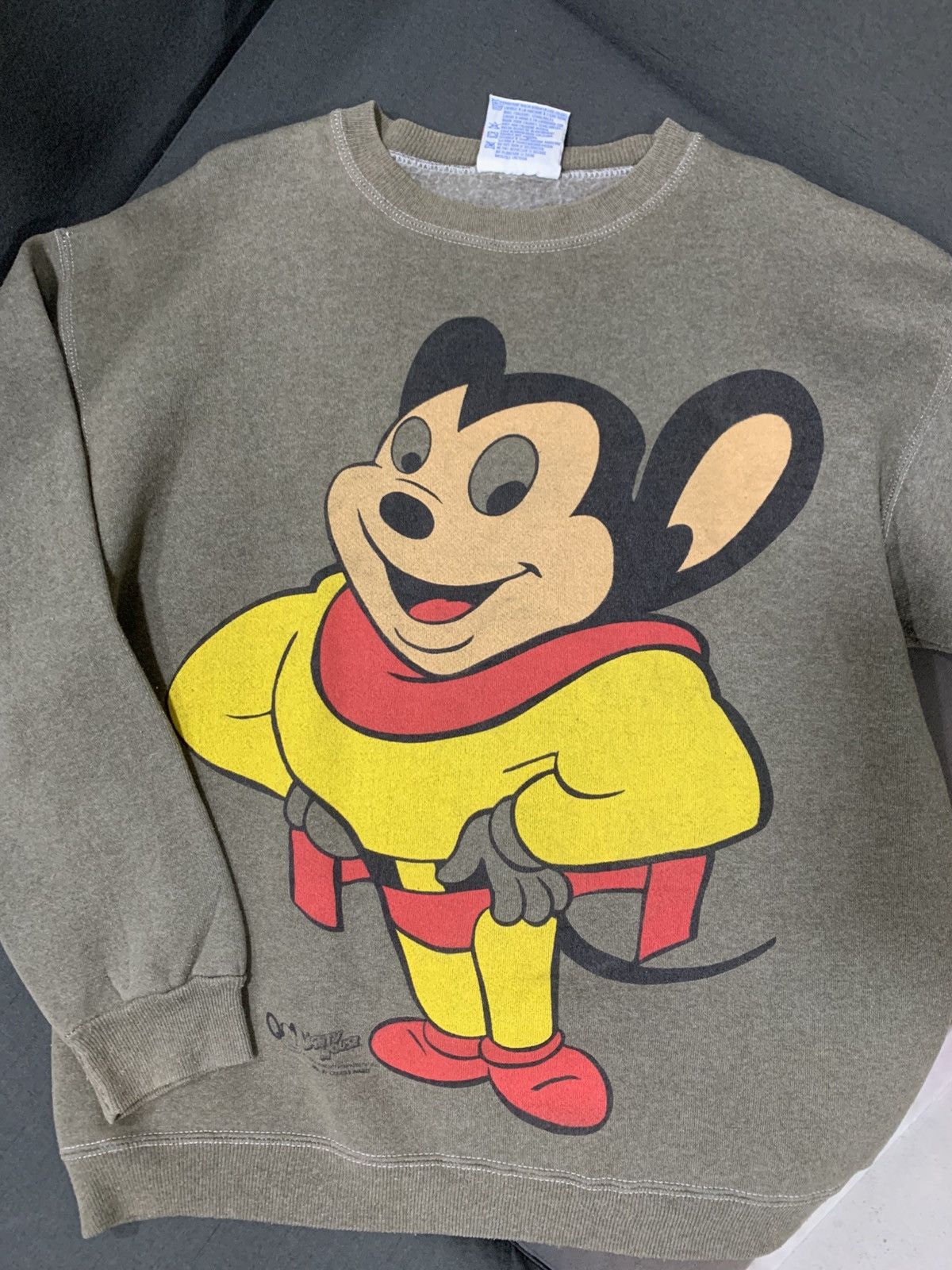 Cartoon Network Vintage Mighty Mouse mirror big print sweatshirt Size US M / EU 48-50 / 2 - 1 Thumbnail