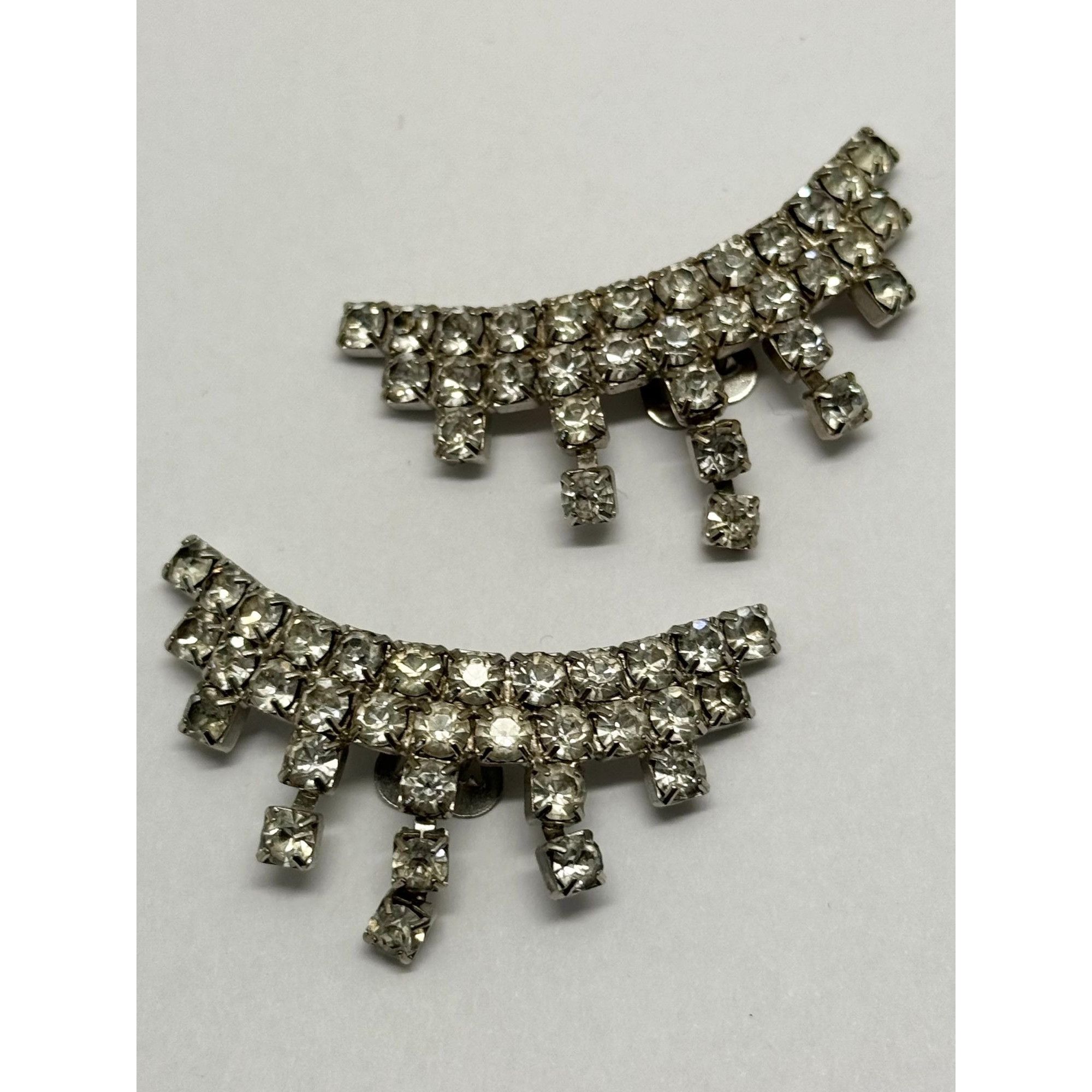 Vintage Vintage rhinestone dress shoe clips Size ONE SIZE - 2 Thumbnail