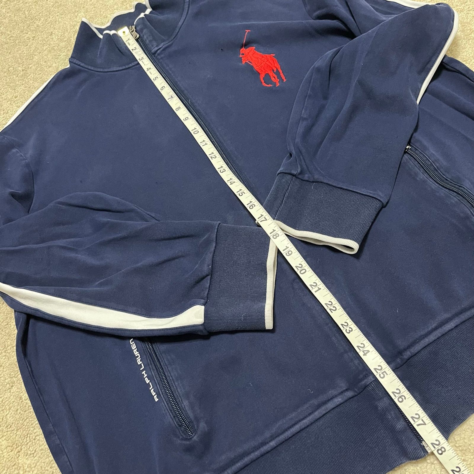 Polo Ralph Lauren Polo Ralph Lauren Red Bug Pony Navy Full Zip Track Jacket XL Size US XL / EU 56 / 4 - 4 Thumbnail