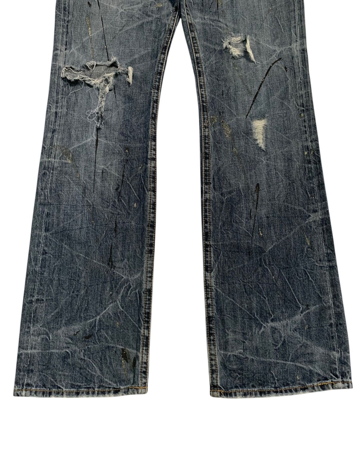 Tornado Mart FLARE SORRIDERE RUSTY JAPANESE PUNK DISTRESSED DENIM Size US 30 / EU 46 - 6 Thumbnail