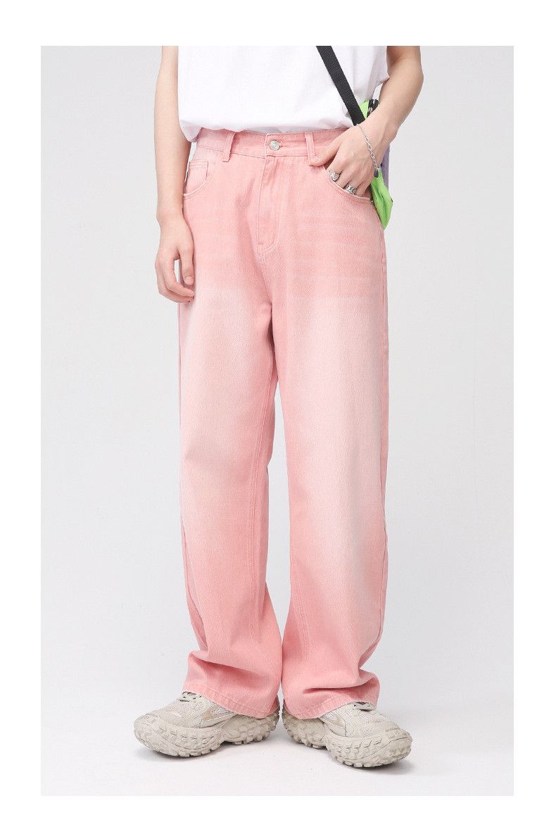 Japanese Brand × Jean Men's Japanese style straight pink wide-leg jeans Size US 32 / EU 48 - 3 Thumbnail