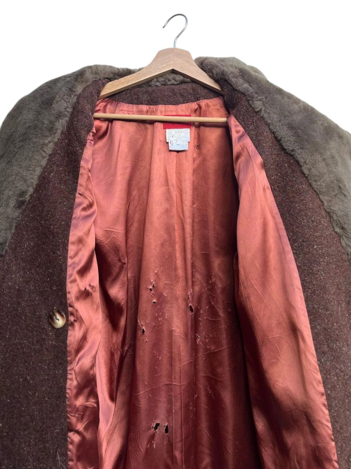 Kenzo Kenzo Classic Double-breasted Silhouette Lamb Collar Coat Size S / US 4 / IT 40 - 11 Thumbnail