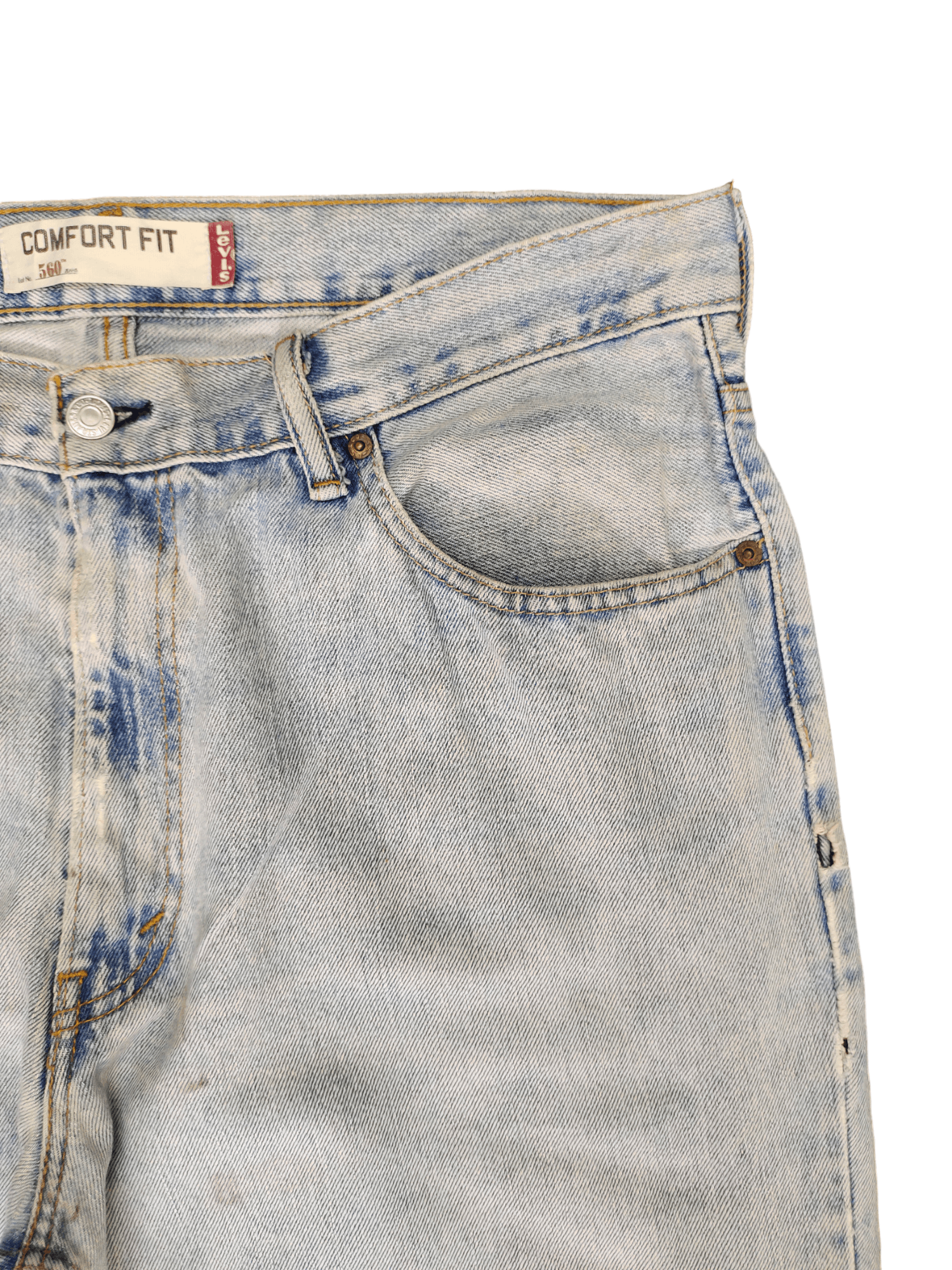 Levi's Vintage Clothing Size 36x30.5 Vintage Levis 560 Light Wash Jeans Distressed Size US 36 / EU 52 - 3 Thumbnail