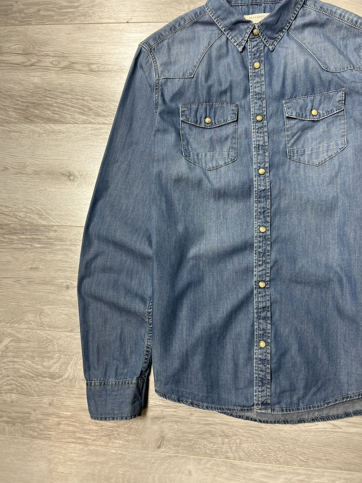 Allsaints Rare Allsaints Thirst Long Sleeve Shirt Button Up Size US S / EU 44-46 / 1 - 4 Thumbnail