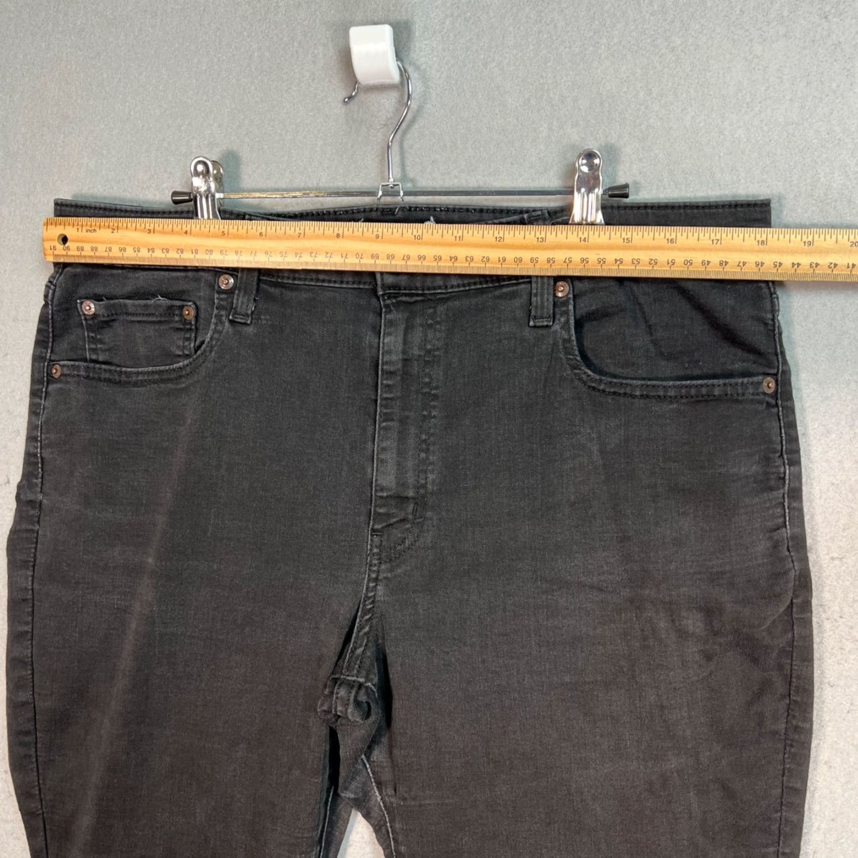Levi's Levis 726 Flare Jeans 34 x 32 Black Cotton Blend Womens Size 24" / US 00 / IT 34 - 6 Thumbnail