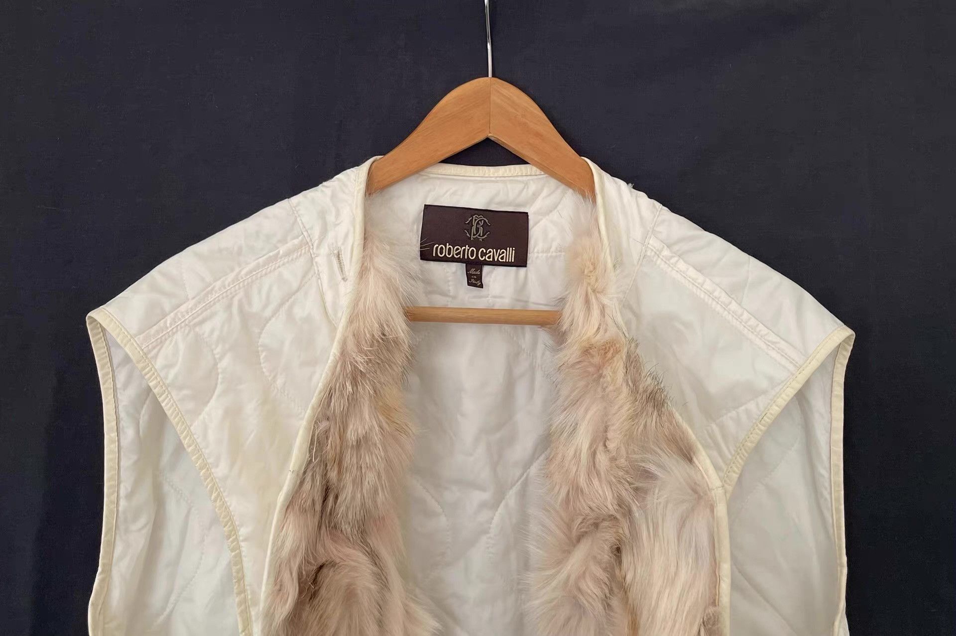 Roberto Cavalli Roberto Cavalli Fur-Trimmed Quilted Vest Ｑ21 Size US M / EU 48-50 / 2 - 6 Thumbnail
