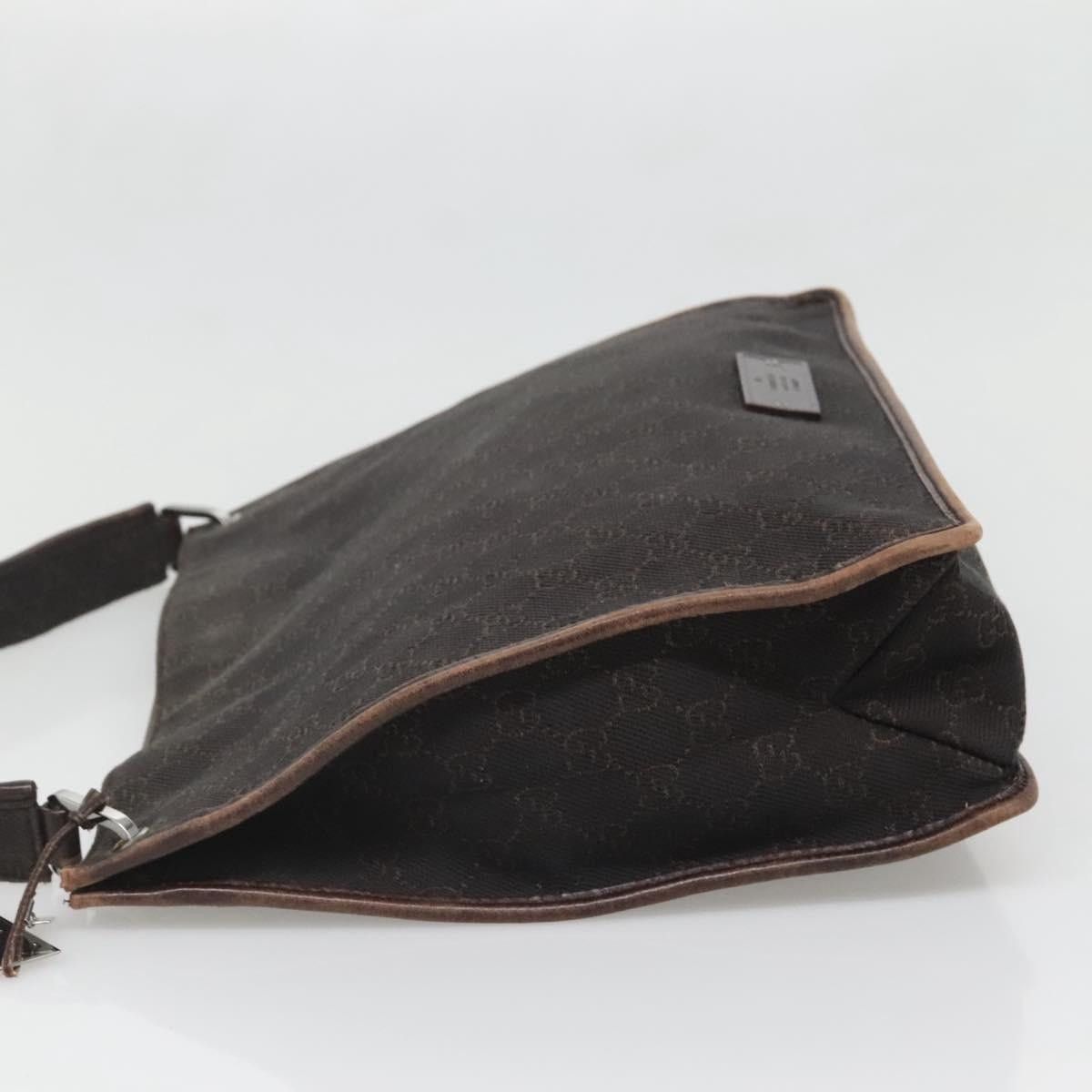 Gucci GUCCI GG Canvas Shoulder Bag Dark Brown Size ONE SIZE - 4 Thumbnail