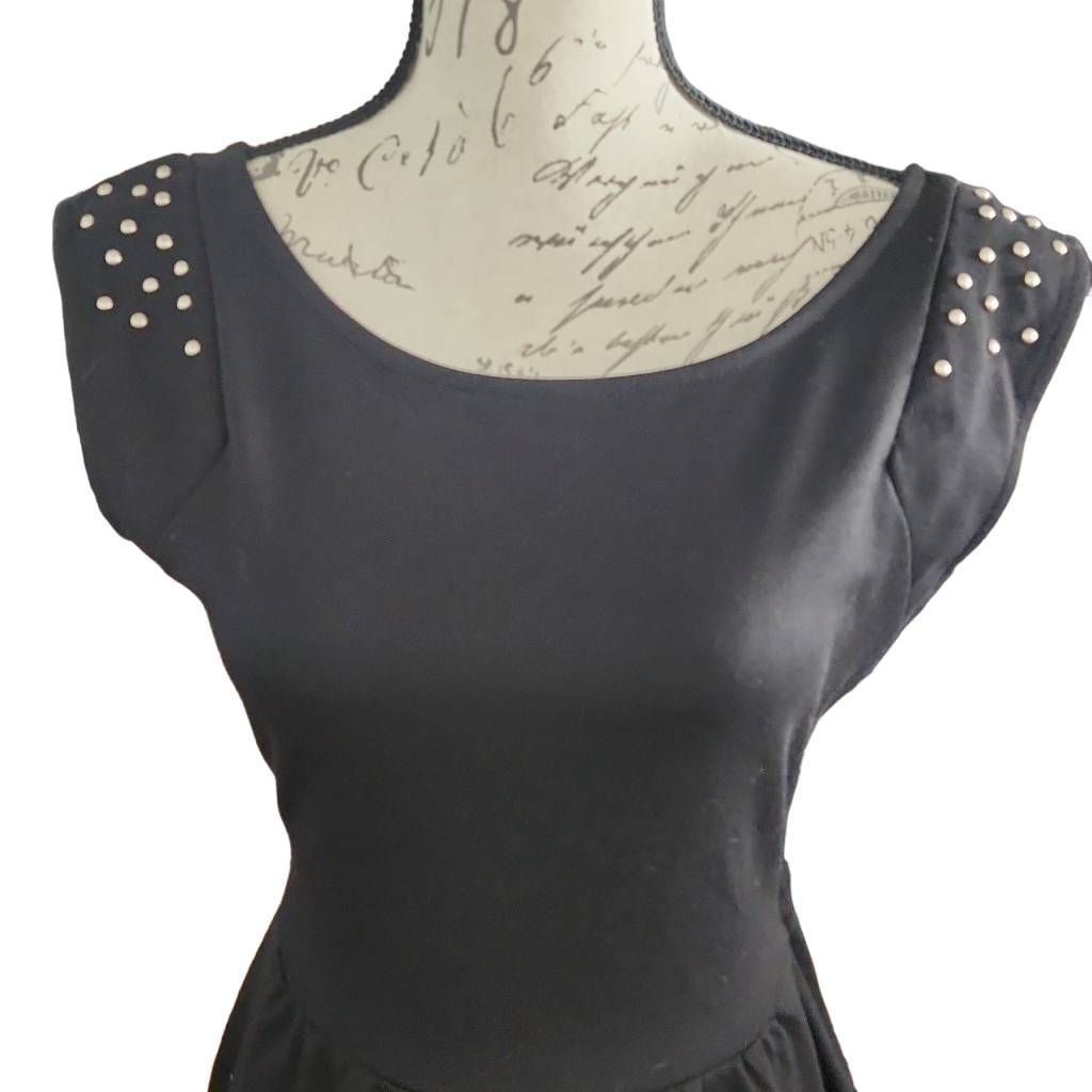 Kirra Kirra Women's Size Medium Black Back Cutout Studded Shoulder Size M / US 6-8 / IT 42-44 - 2 Thumbnail