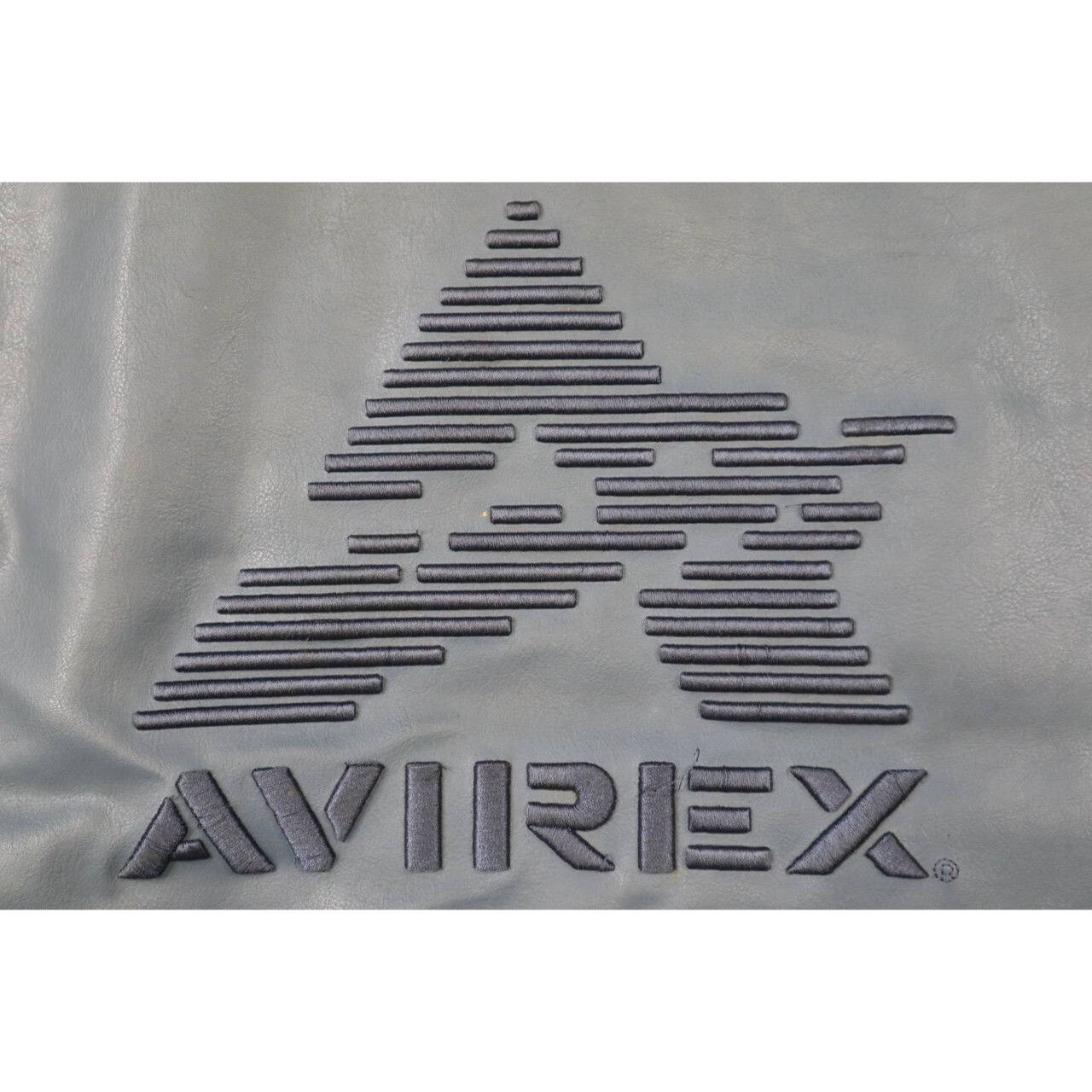 Avirex 90s Avirex Blue Leather Varsity Jacket Women M Size M / US 6-8 / IT 42-44 - 5 Thumbnail