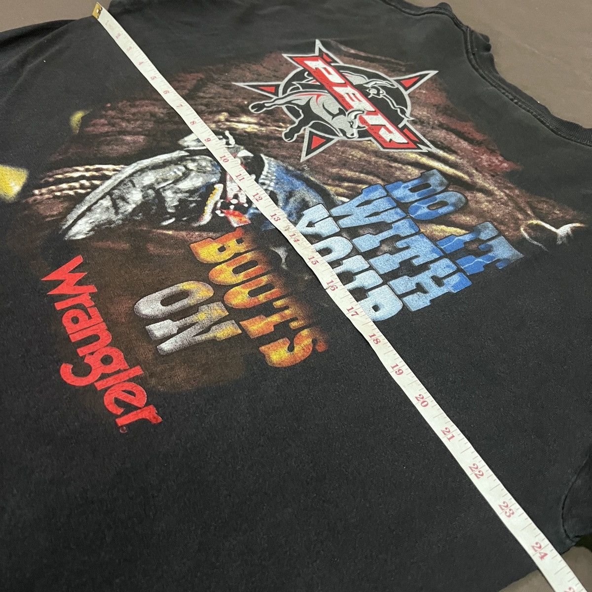 Vintage × Wrangler Vintage 90s Wrangler PBR Professional Bull Riders XL Faded Size US XL / EU 56 / 4 - 10 Thumbnail