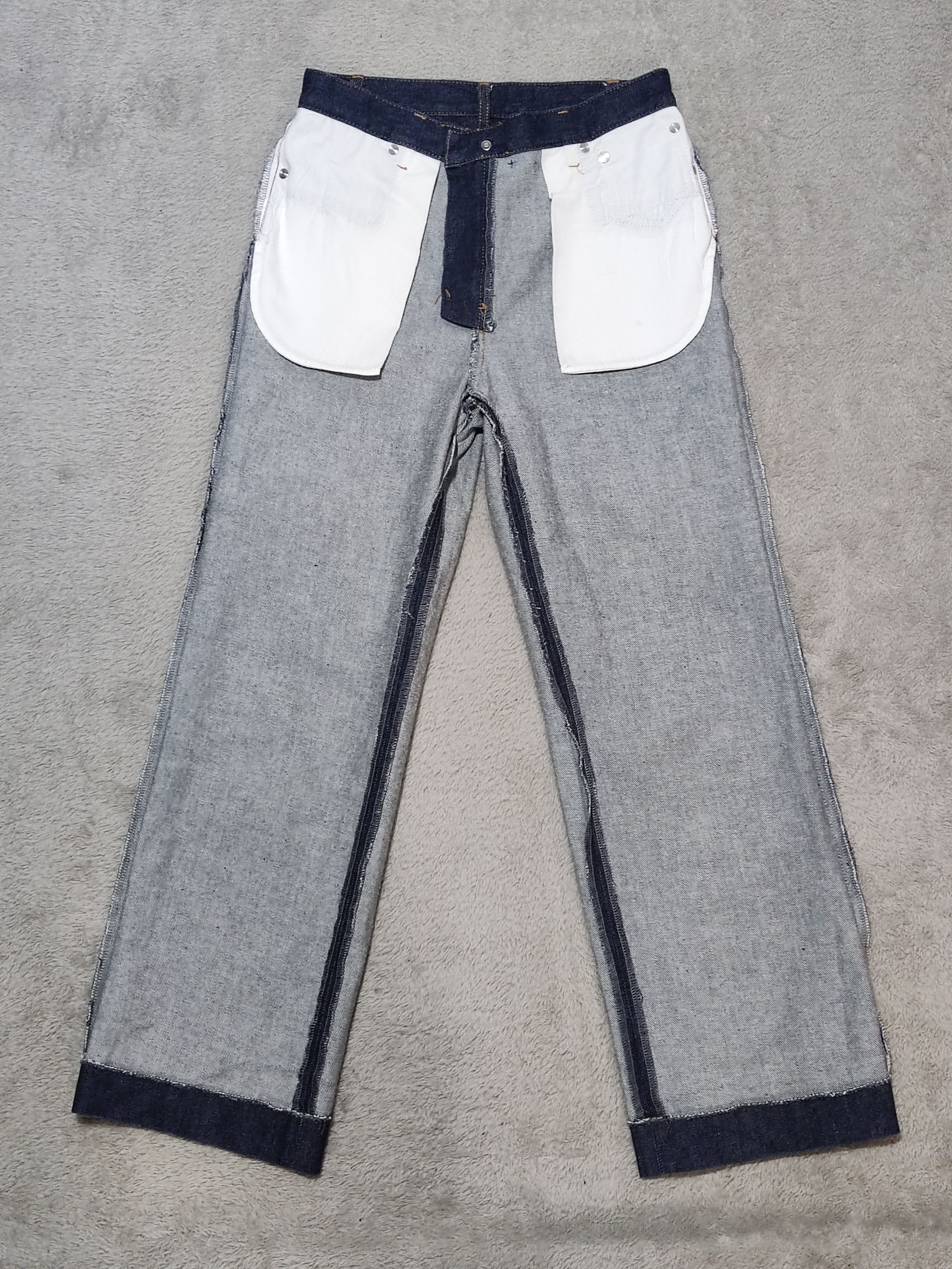 A.P.C. A.P.C. Sailor Jean Dark Indigo Wide Leg Raw Denim High Waist Size US 26 / EU 42 - 13 Thumbnail