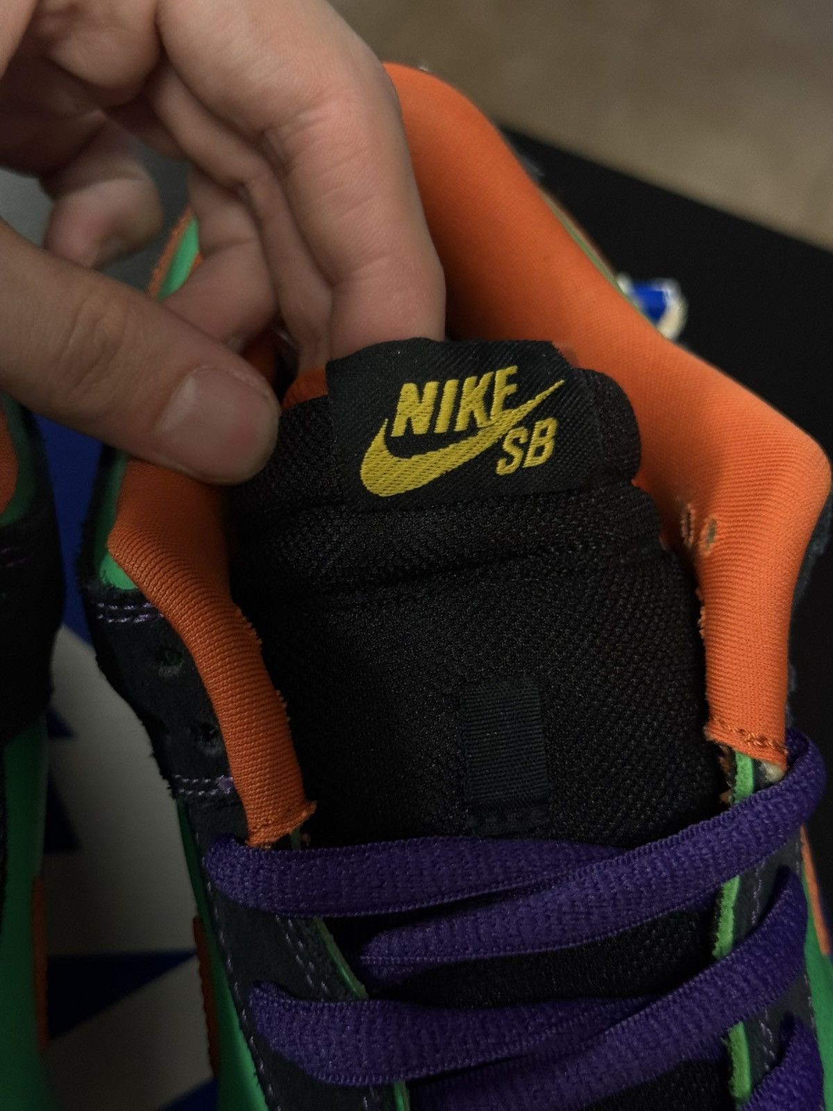 Nike Size 11 - Nike Dunk SB Low Green Spark Hoop Orange Halloween Size US 11 / EU 44 - 9 Thumbnail