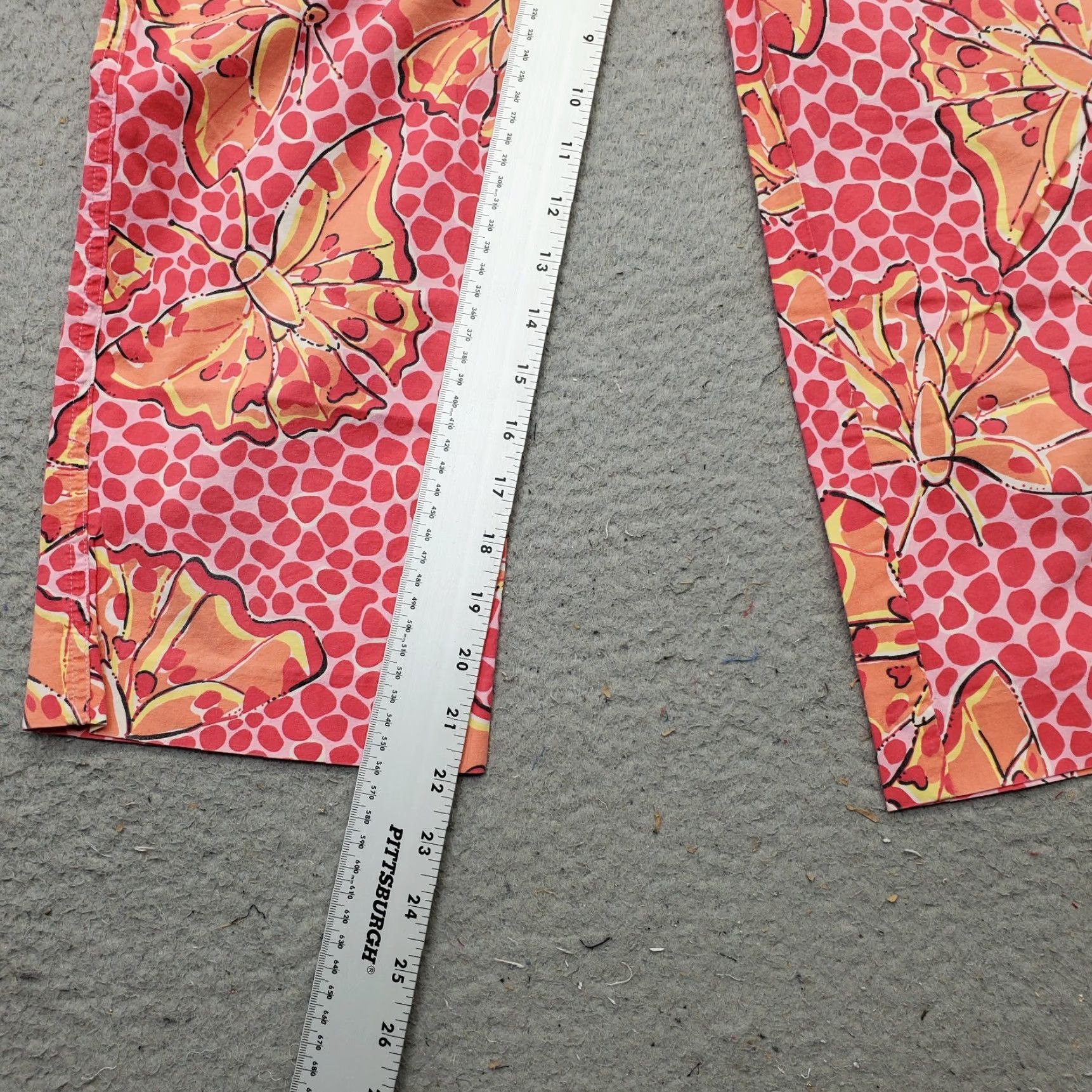 Lilly Pulitzer Lilly Pulitzer Womens Crop Pants Multicolor Butterflies Stretch Straight Leg Size 4 Regular Size 27" / US 4 / IT 40 - 5 Thumbnail