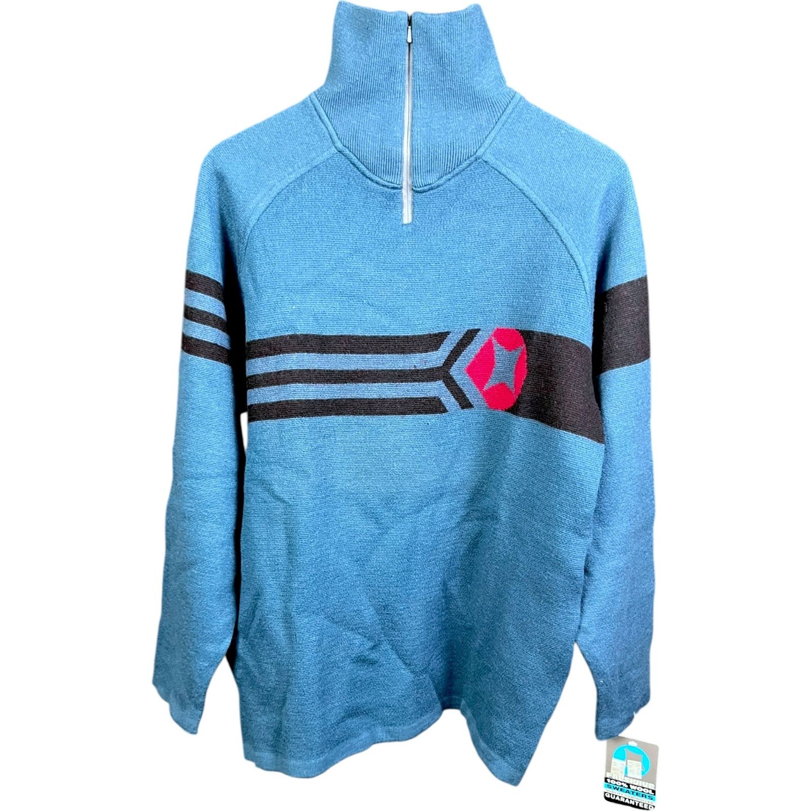 Freshjive Vintage 90s Freshjive Men's M Wool Quarter Zip Sweater NWT Size US M / EU 48-50 / 2 - 11 Thumbnail