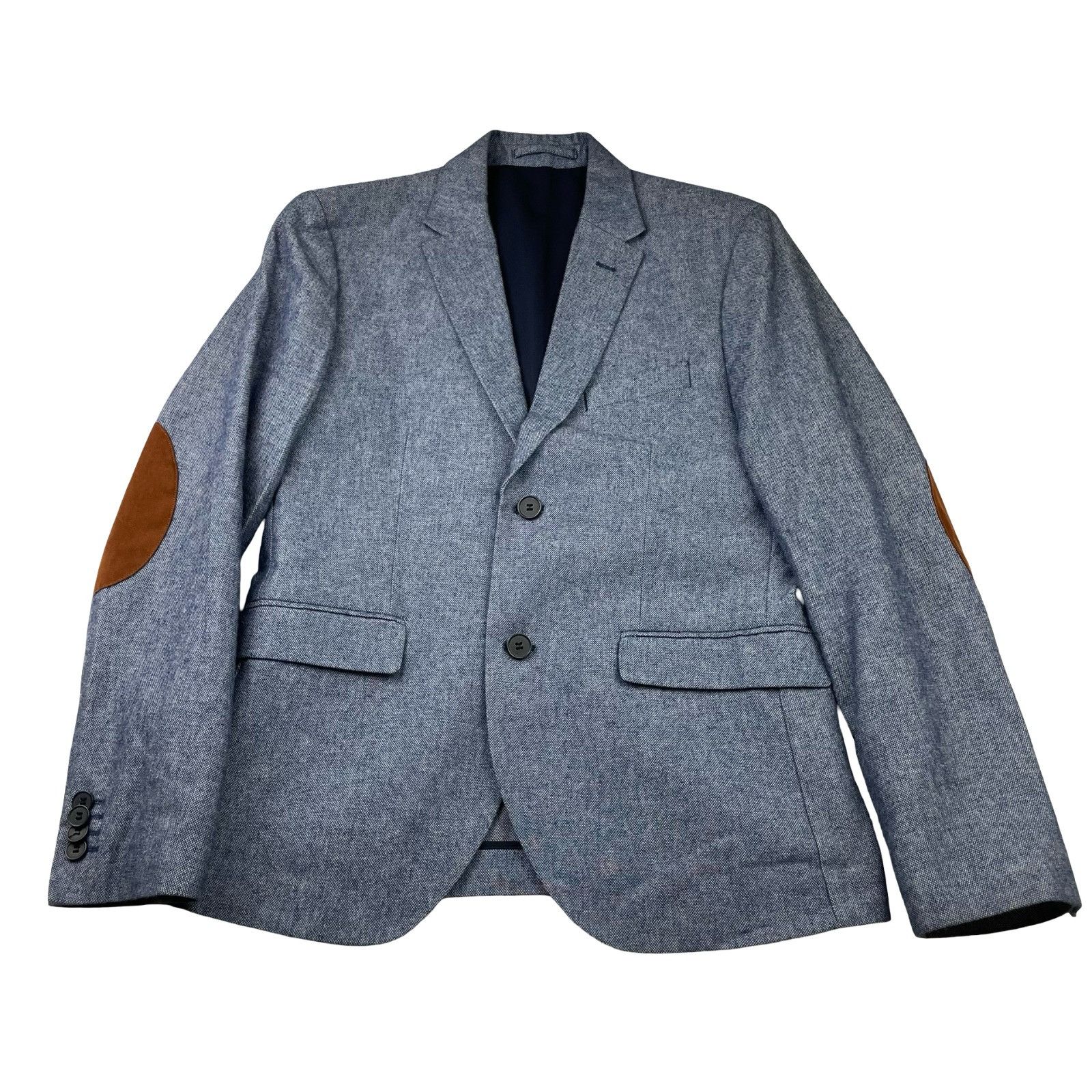 H&M H&M Men's 100% Cotton Slim Fit 2-Button Blazer Blue • 38R US Size 38R - 2 Thumbnail