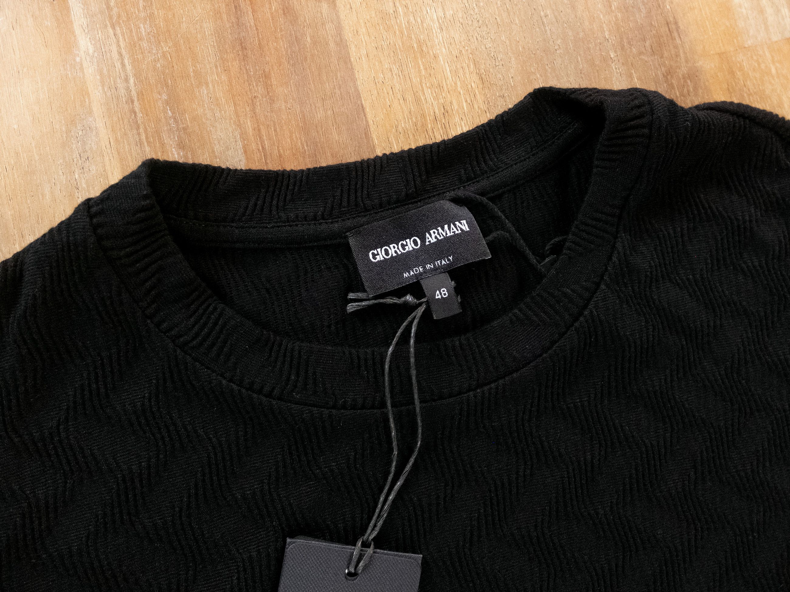 Giorgio Armani GIORGIO ARMANI mainline black zigzag pattern t-shirt Size US M / EU 48-50 / 2 - 7 Thumbnail