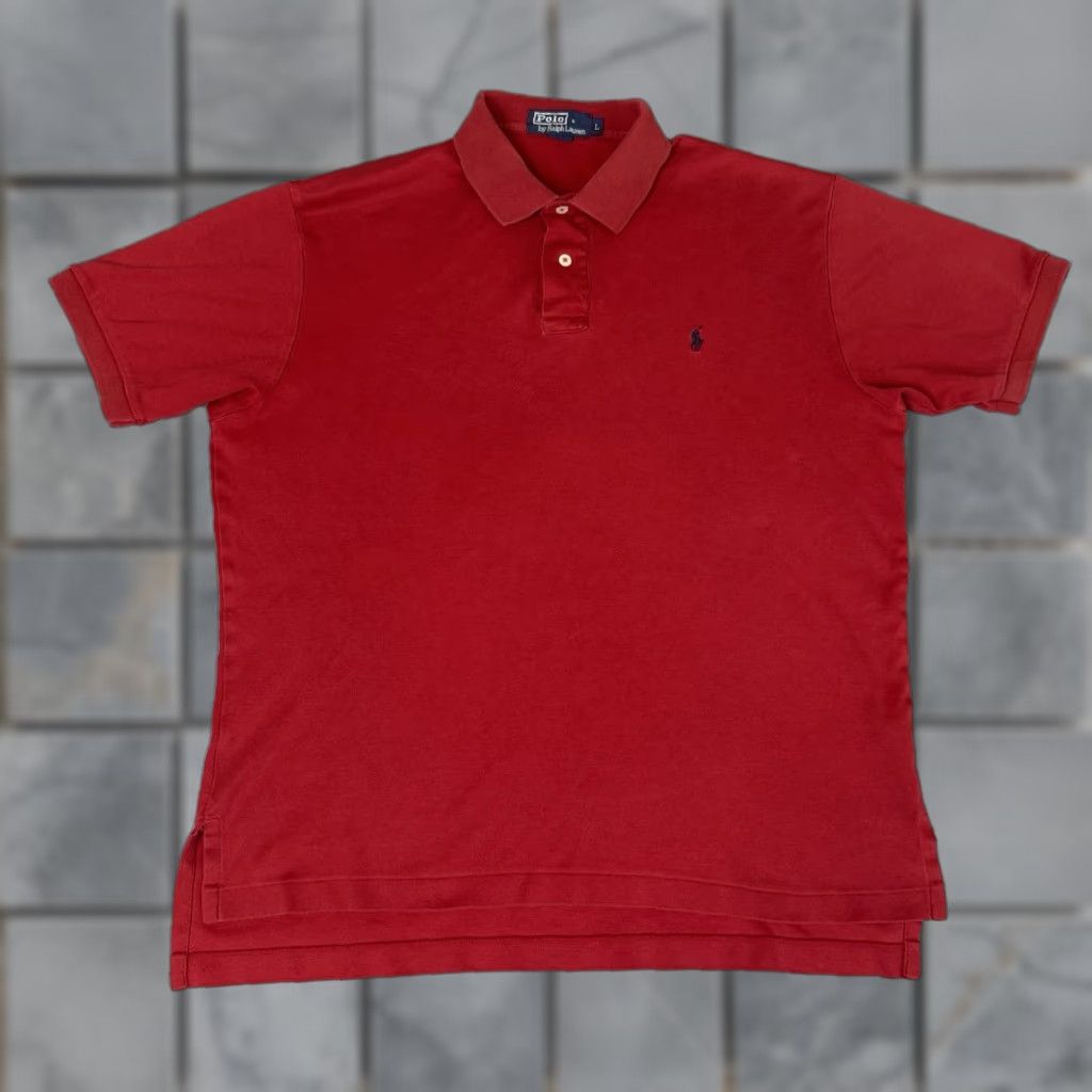 Polo Ralph Lauren Polo Ralph Lauren Shirt Mens L Red Stretch Casual Distressed Essential Pony Polo Shirt Size US L / EU 52-54 / 3 - 1 Thumbnail