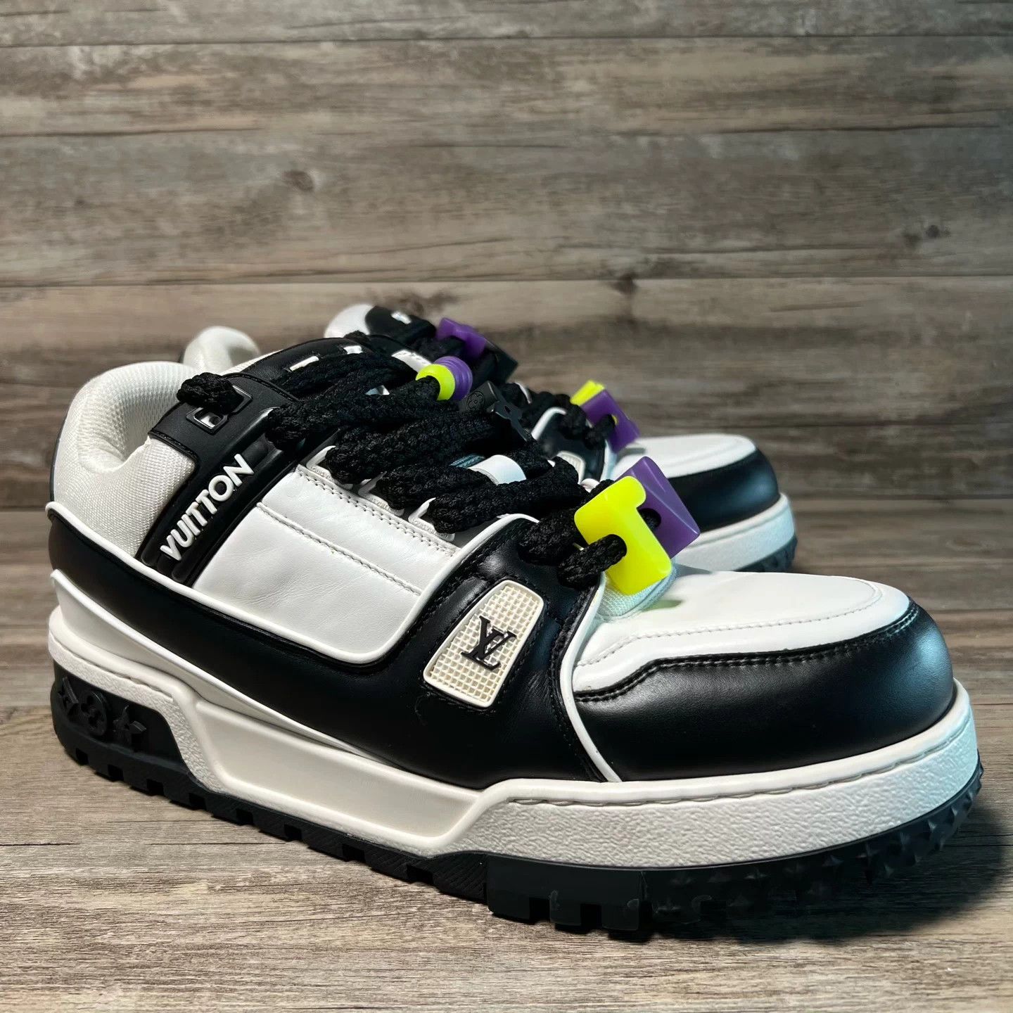 Louis Vuitton LV Trainer Maxi Black White UK9/43 like new Size US 9 / EU 42 - 2 Thumbnail