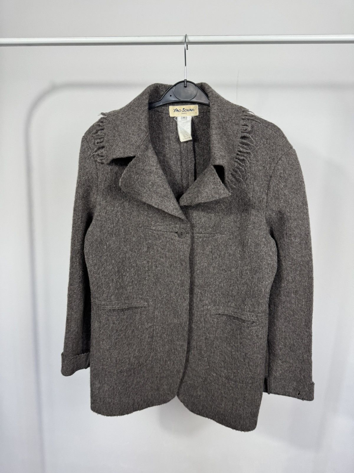 Other Yao Souka Paris Wool Blazer Jacket Gray Made in France M Size M / US 6-8 / IT 42-44 - 2 Thumbnail