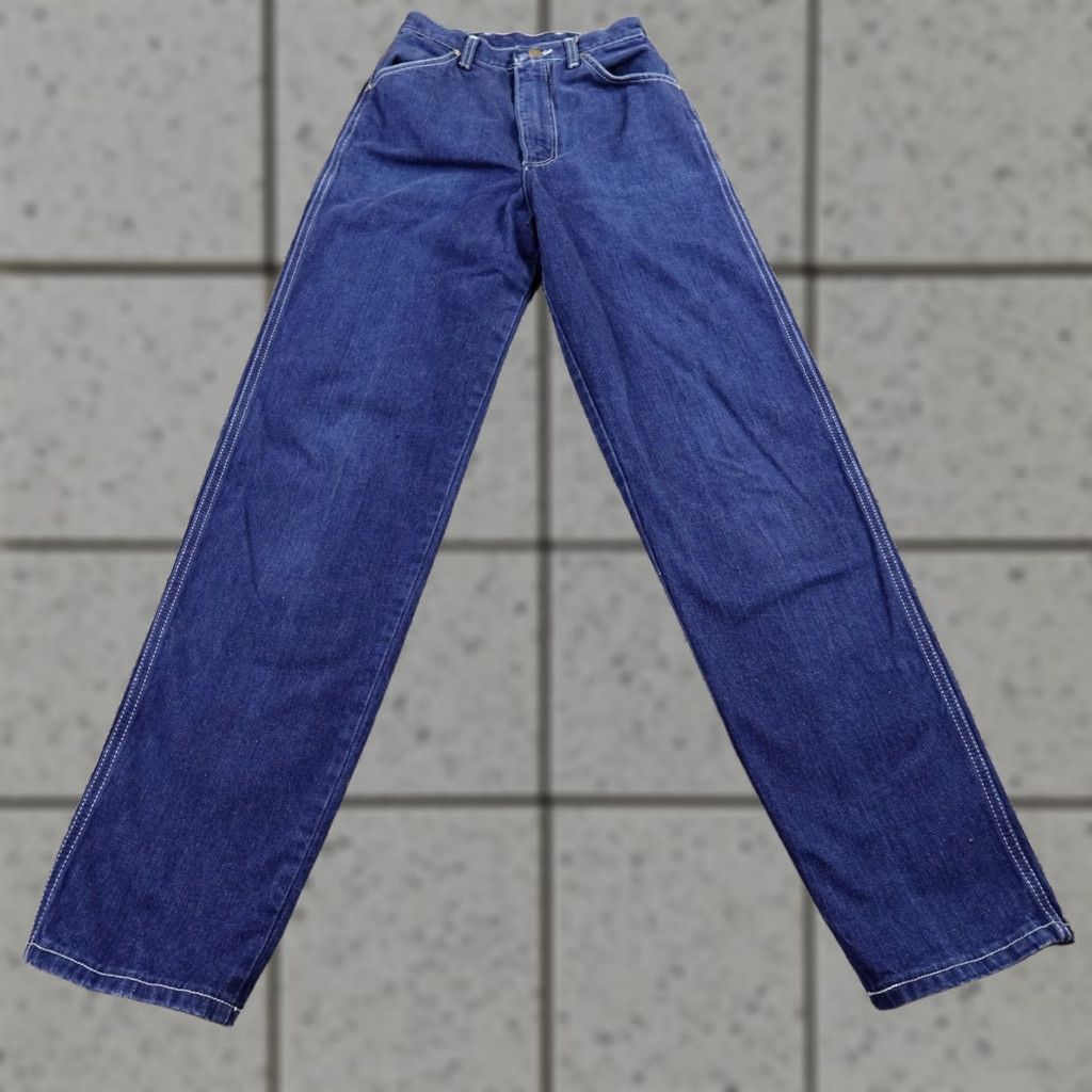 Wrangler VINTAGE Wrangler Jeans Womens 9 Dark Blue Denim Pants High Rise Western Cowboy USA Jeans Size 30" / US 8 / IT 44 - 1 Thumbnail