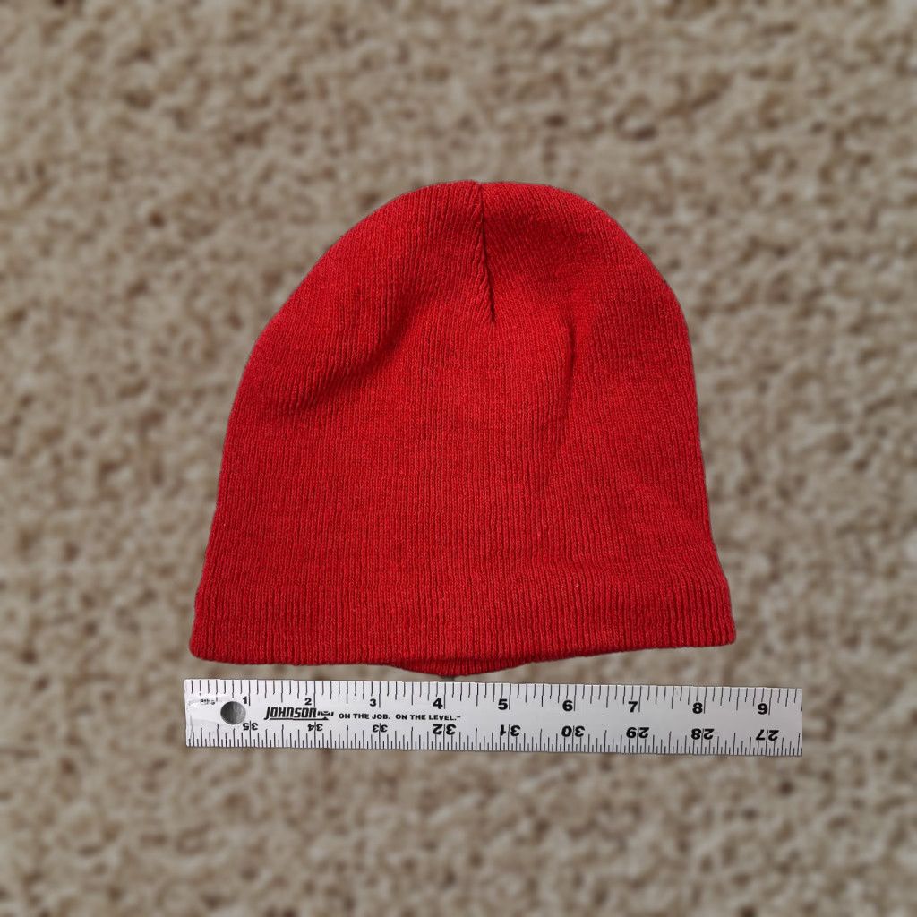 Vintage Midwood Brands Beanie Adult One Size Red Knit Poly Blend Lined Snow Ski Size ONE SIZE - 1 Thumbnail
