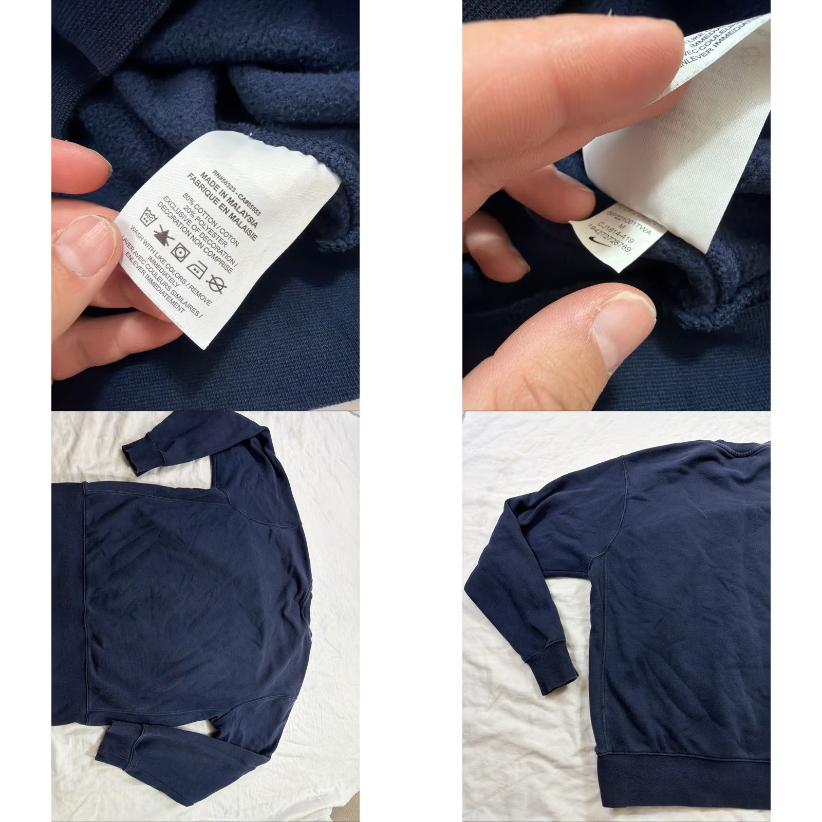 Nike Nike Sportswear Club Fleece Sweatshirt Men M Blue Crewneck Pullover CJ1614-419 Size US M / EU 48-50 / 2 - 8 Thumbnail