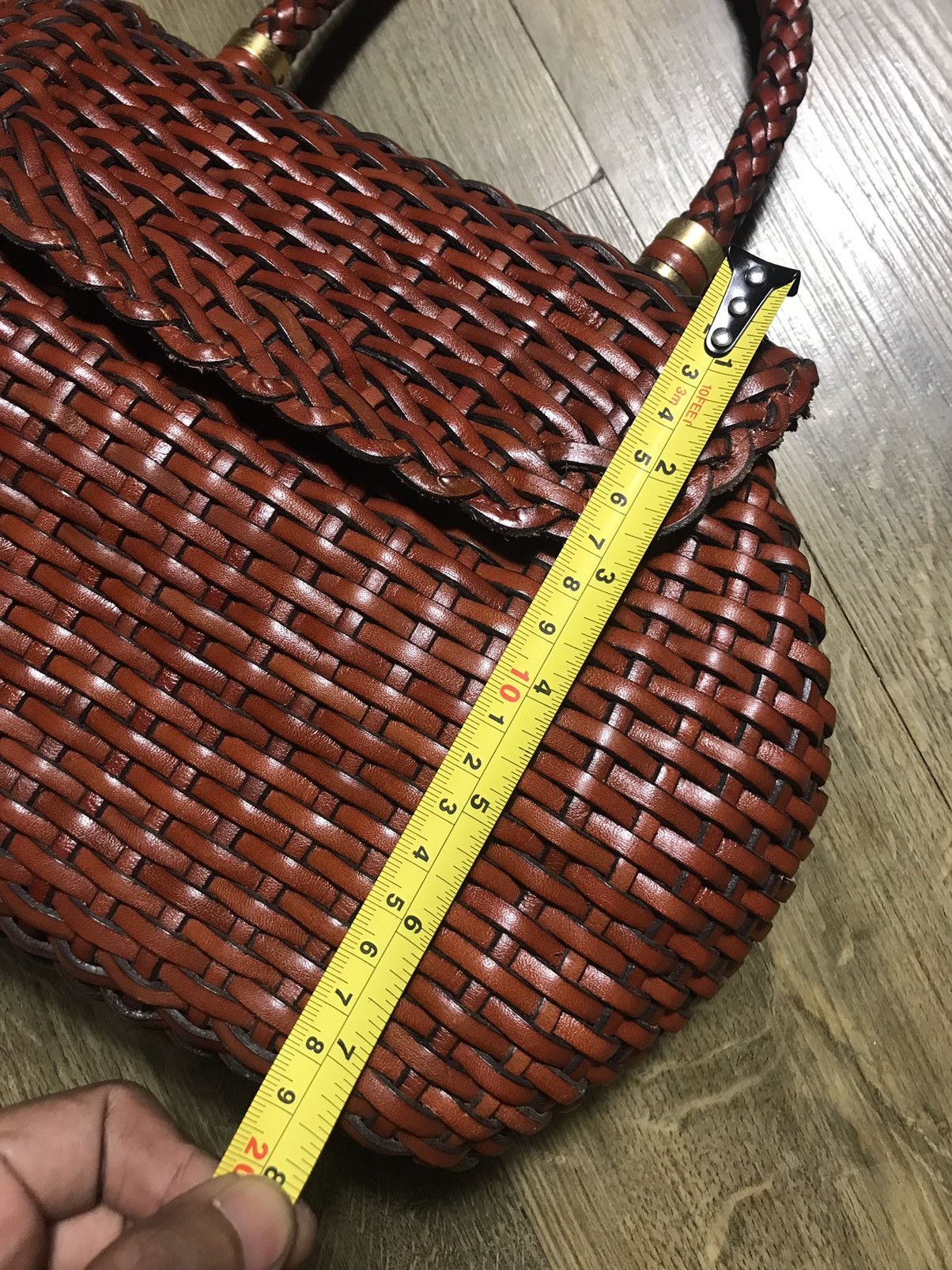 Genuine Leather × Handmade × Japanese Brand CUSTOM UNBRANDED HANDMADE BASKET WOVEN LEATHER STYLE HANDBAG Size ONE SIZE - 17 Thumbnail