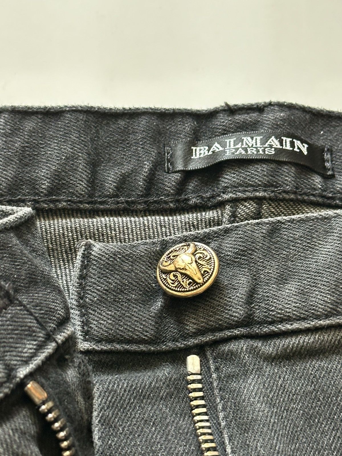 Balmain BALMAIN Decarnin SS2011 Distressed Skinny Gray Denim Jeans Size US 29 - 13 Thumbnail