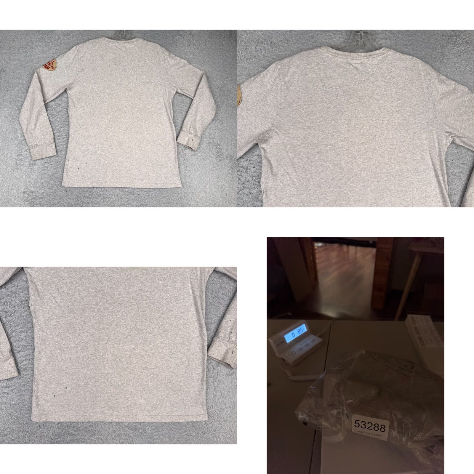 Ralph Lauren Polo Ralph Lauren Shirt Men Small Gray Spellout Logo Crew Long Sleeve #42 READ Size US S / EU 44-46 / 1 - 9 Thumbnail