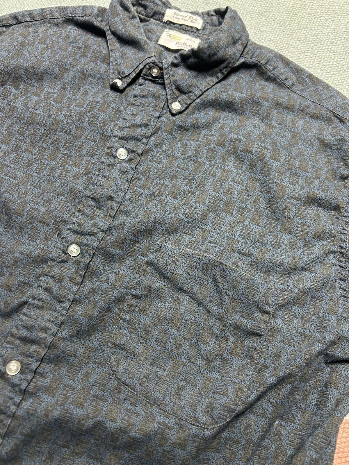 Vintage Vtg 1960s button shirt cotton all over print abstract Large Size US L / EU 52-54 / 3 - 3 Thumbnail