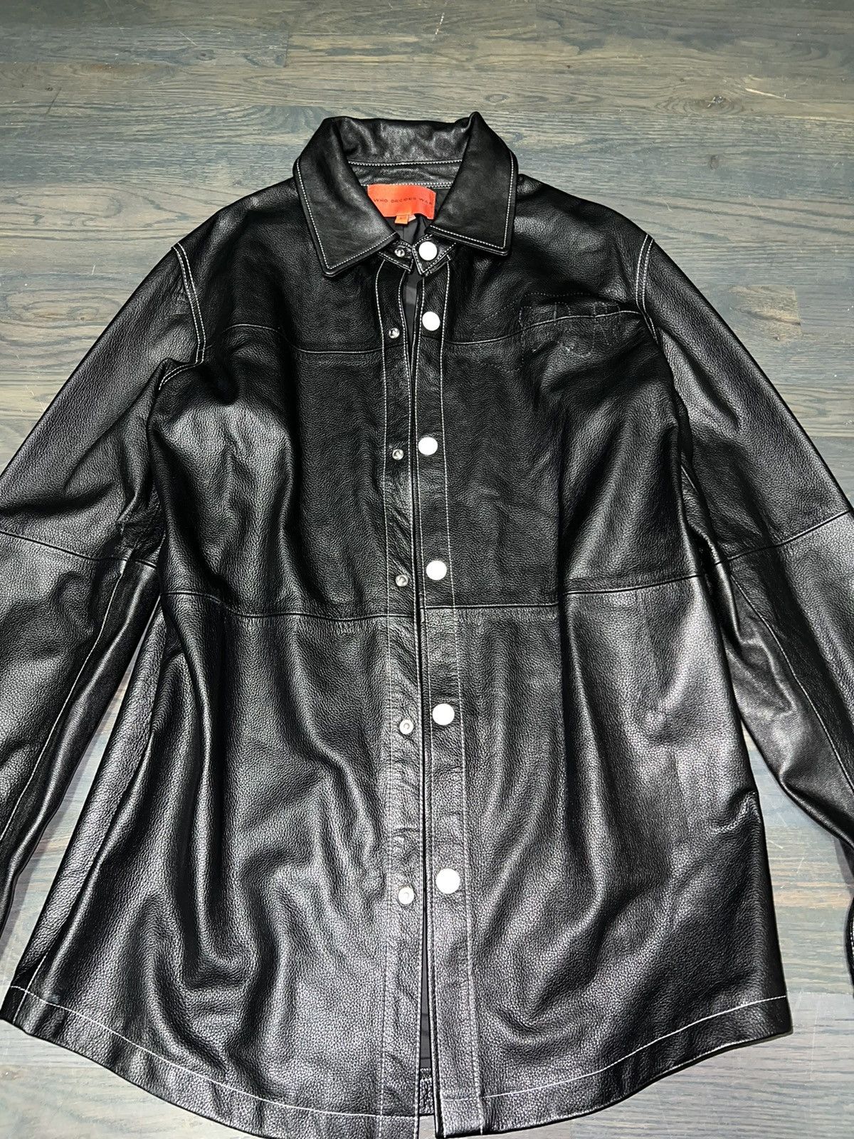 Who Decides War WDW LEATHER BUTTON UP SHIRT Size US L / EU 52-54 / 3 - 4 Thumbnail