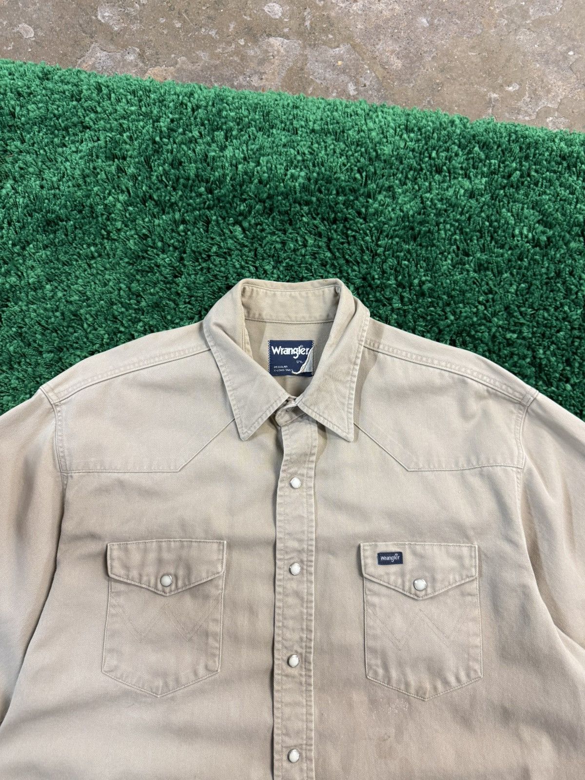 Vintage × Wrangler Vintage Wrangler Cowboy Yoke Pocket Work Shirt 2XL XXL Size US XXL / EU 58 / 5 - 3 Thumbnail