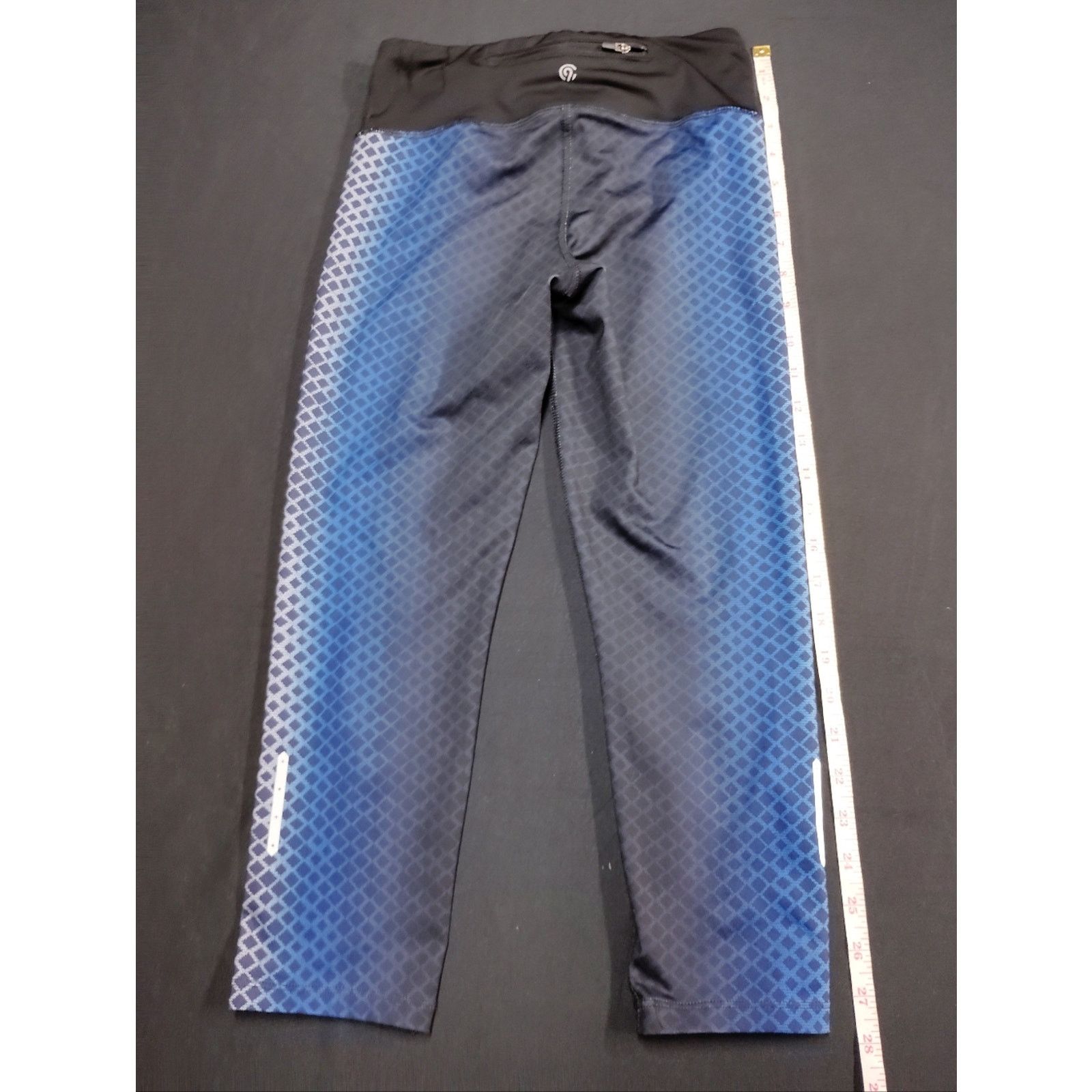 Champion Champion Blue Geometric Print Leggings with Black Waistband Size 24" / US 00 / IT 34 - 6 Thumbnail