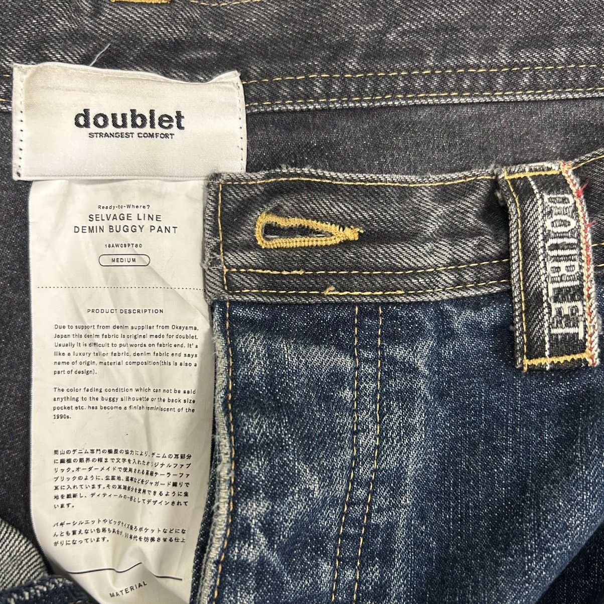 Doublet DOUBLET SELVAGE LINE DENIM BUGGY PANT AW18 Size US 31 - 3 Thumbnail