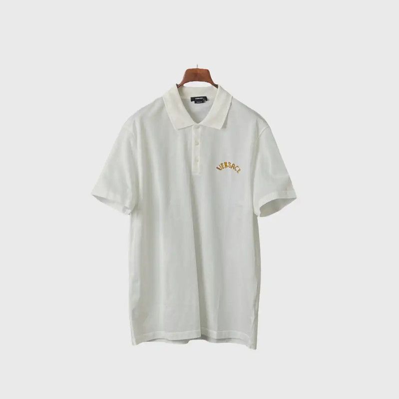 Versace Versace Summer XXXL Cotton Logo Polo Shirt 0089 Size US XXL / EU 58 / 5 - 1 Thumbnail