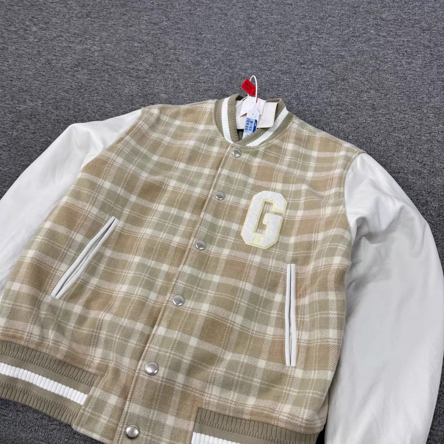 Givenchy Givenchy SS24 4G 46 Wool-Check Leather-Sleeve Baseball Size US S / EU 44-46 / 1 - 3 Thumbnail