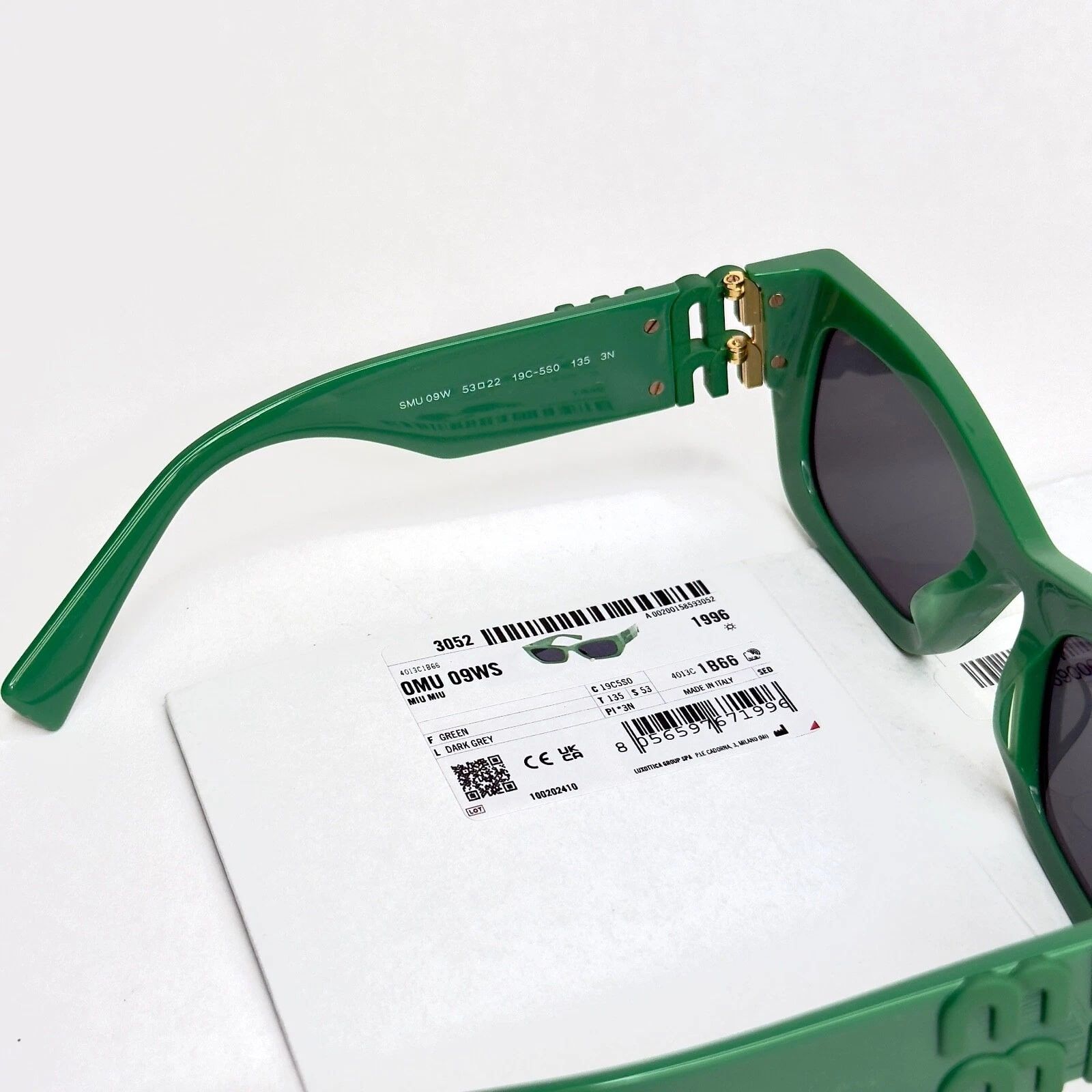 Miu Miu MIU MIU LOGO MU09WS Green Matte Logo Geometric Luxury 09W Size ONE SIZE - 6 Thumbnail