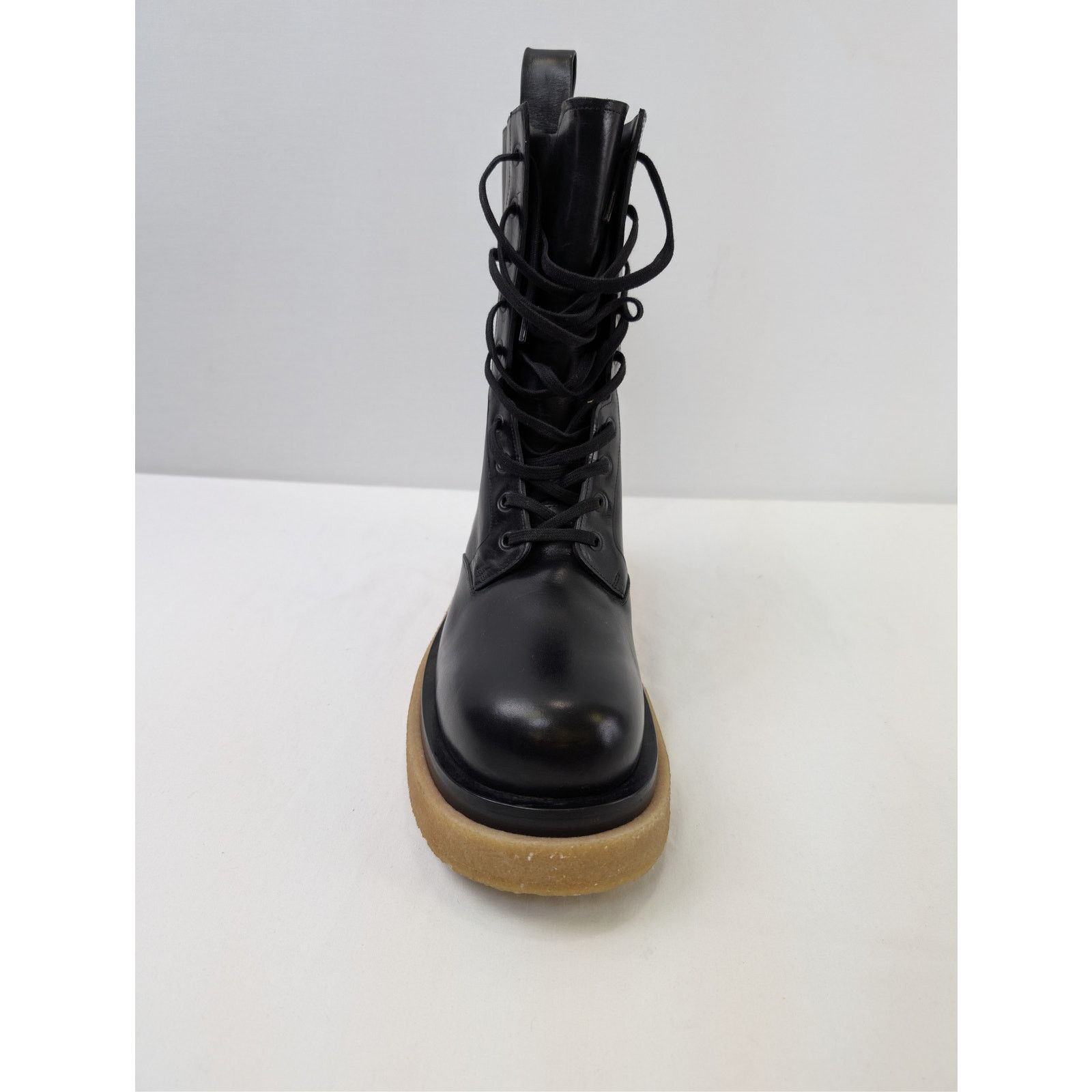 Bottega Veneta o1rshd1 Military Calf Lug Boots in Black Size US 10 / EU 43 - 9 Thumbnail
