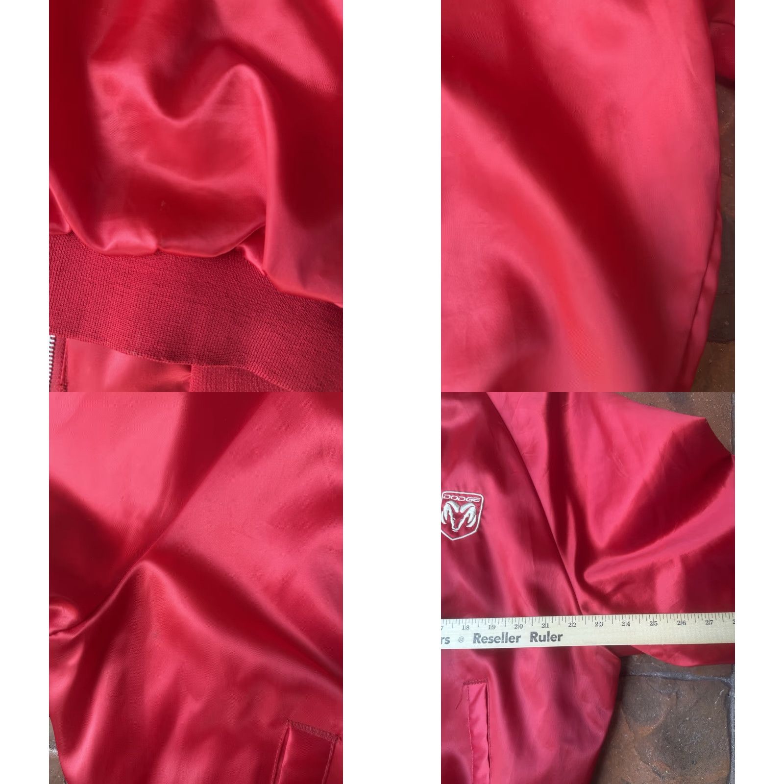Vintage VINTAGE King Louie Bomber Jacket Red Satin 80s Dodge Ram Promo Long Sleeve Men’s Large Size US L / EU 52-54 / 3 - 8 Thumbnail