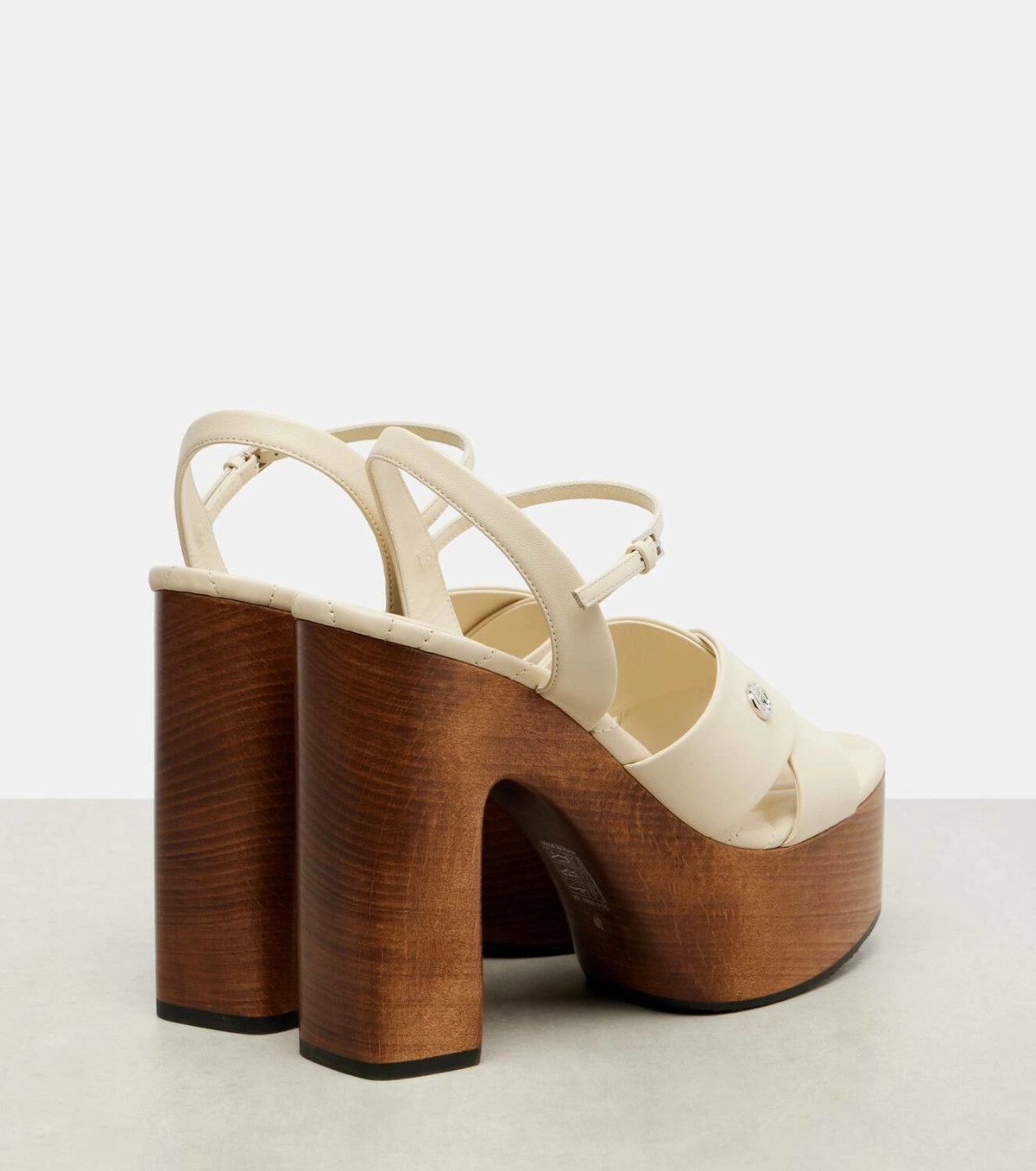 Gucci o1loc1c0426 835313 Women's Platform Sandals in White Size US 6 / IT 36 - 3 Thumbnail